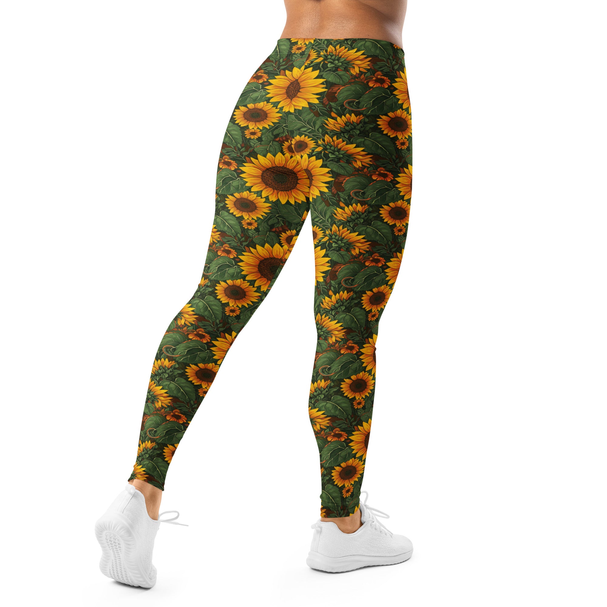 Sunflower Cross Leggings | GearBunch