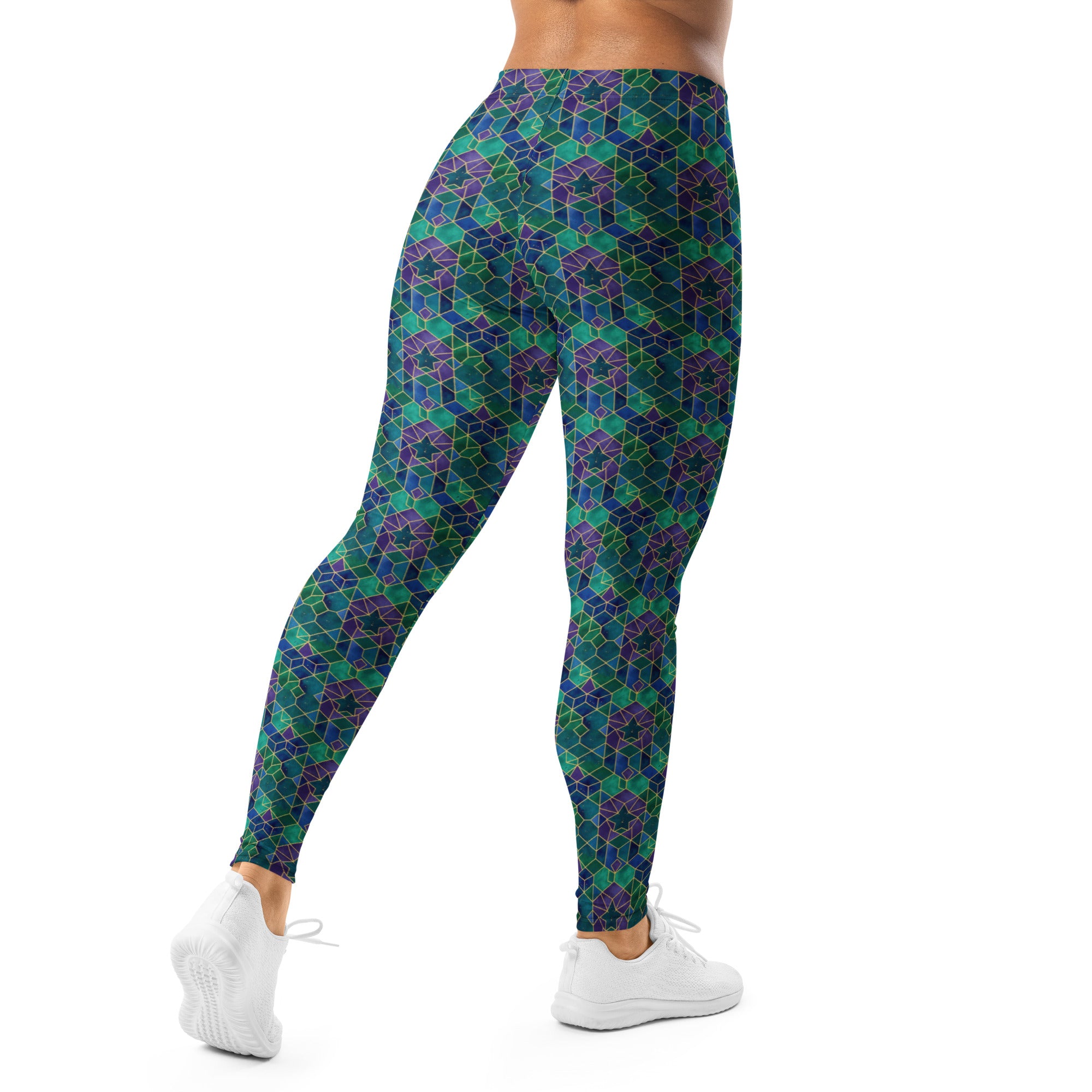 Arabic Peacock Plume Leggings | GearBunch