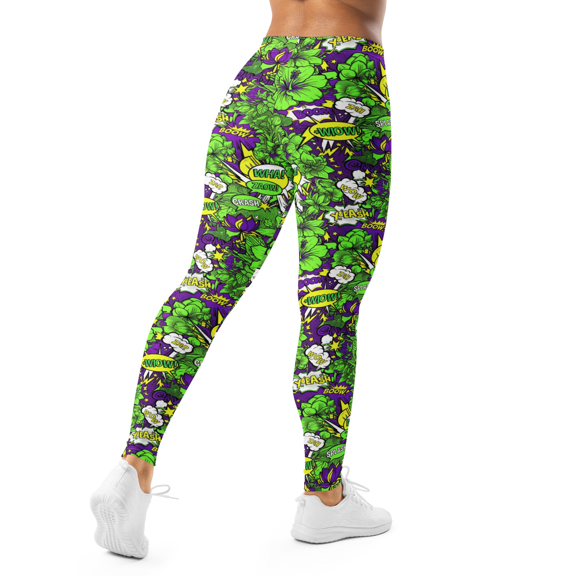 Comic Pop Toxic Green Leggings | GearBunch