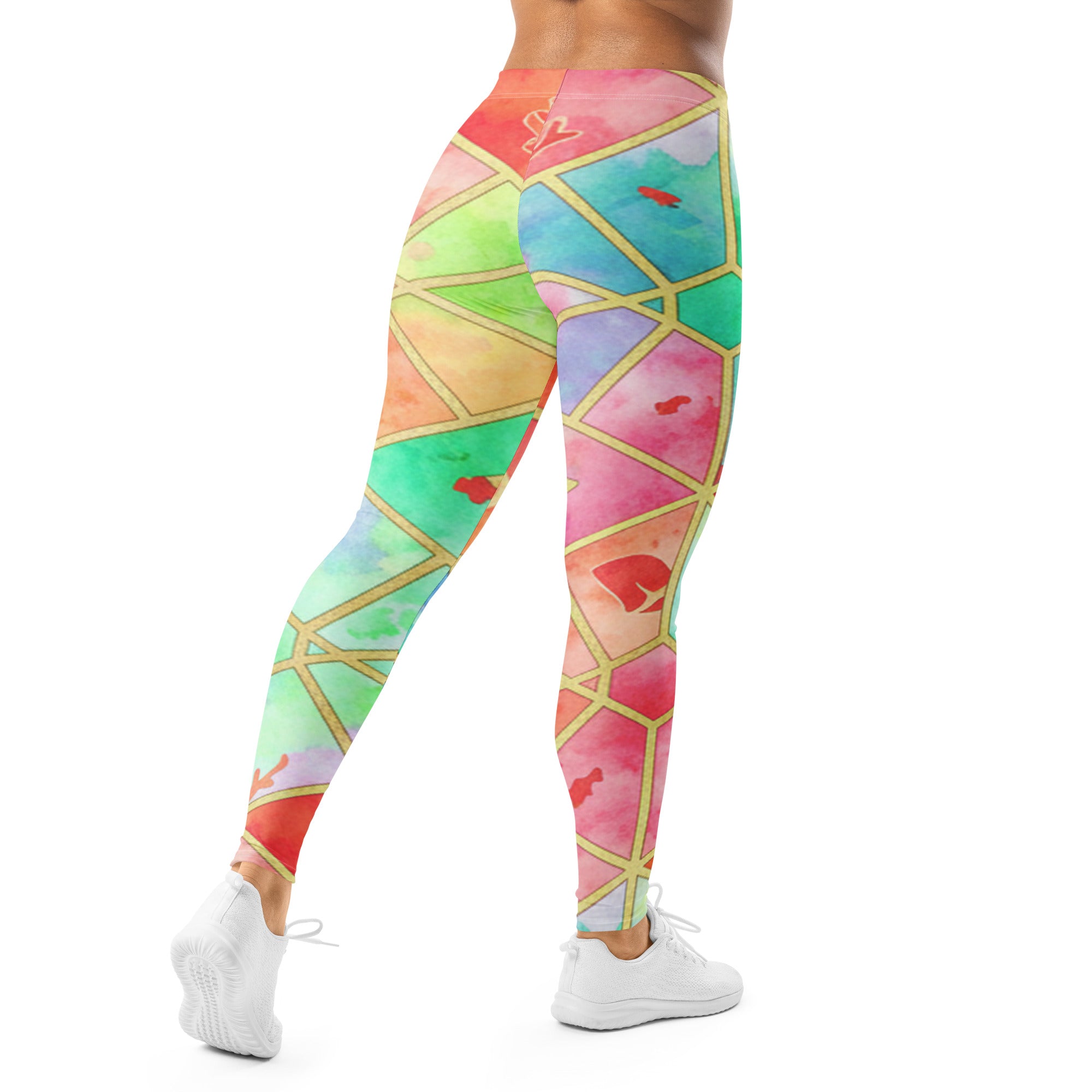 Coral Reef Watercolour Leggings | GearBunch