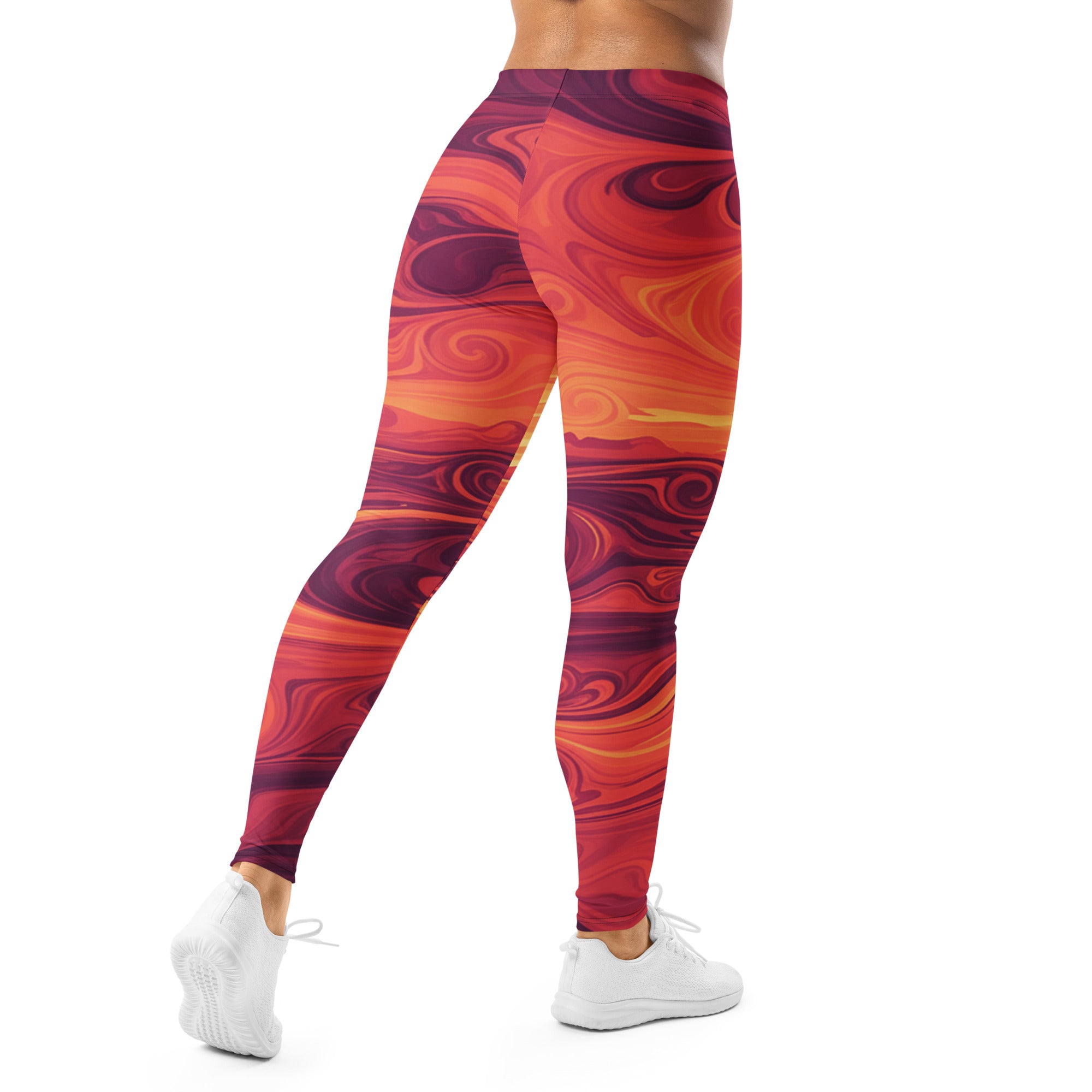 Liquid Marble Sunset Horizon Leggings | GearBunch