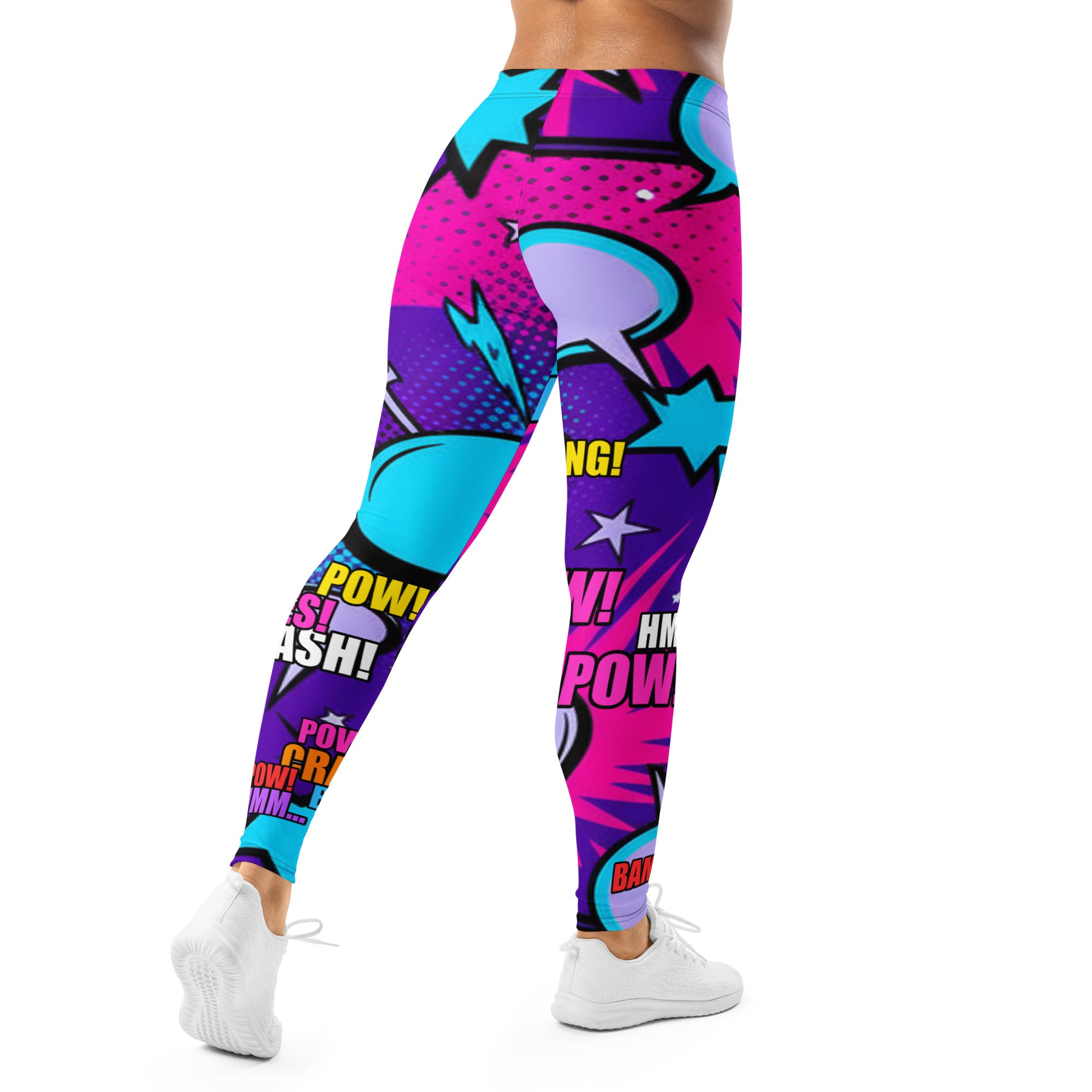 Comic Pop Galaxy Purple Leggings | GearBunch