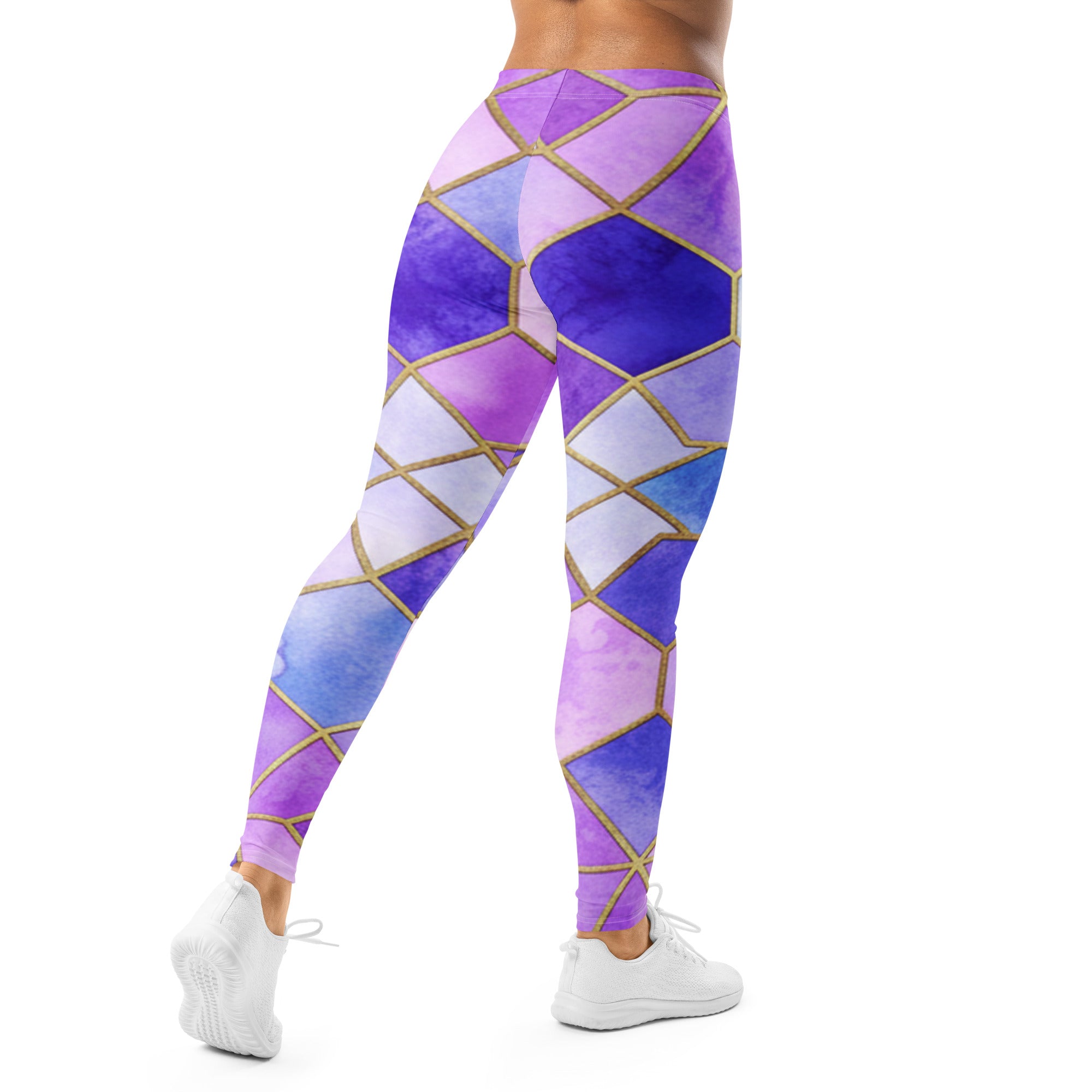 Lavender Fields Watercolour Leggings | GearBunch