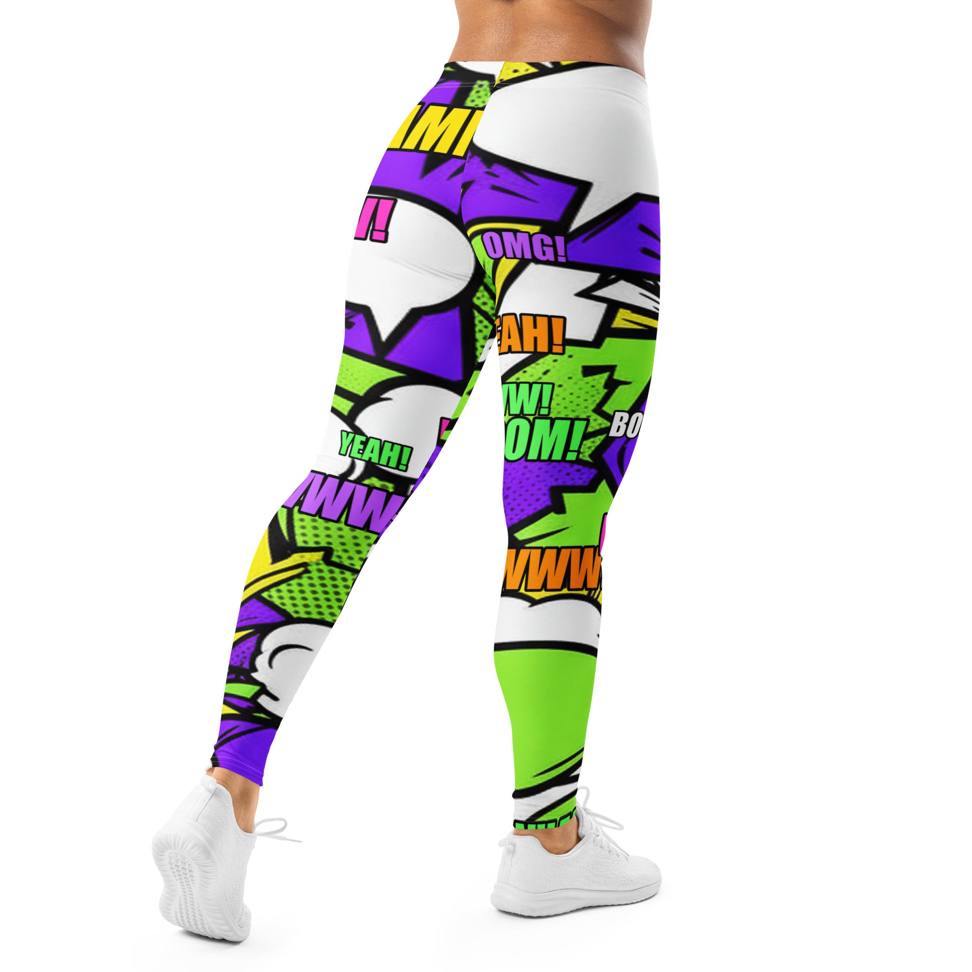 Comic Pop Toxic Green Leggings | GearBunch