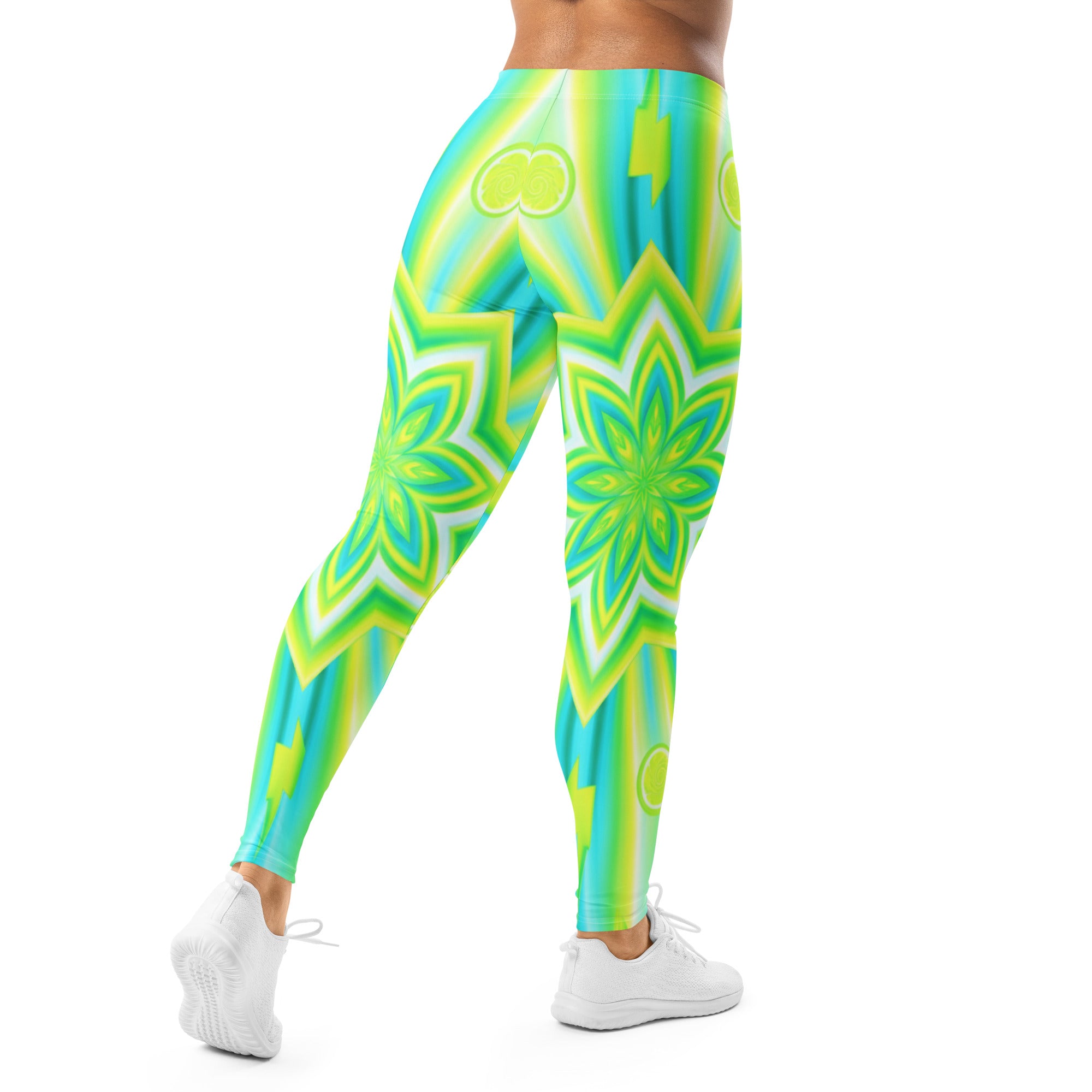 Psychedelic Lemon Zap Leggings | GearBunch