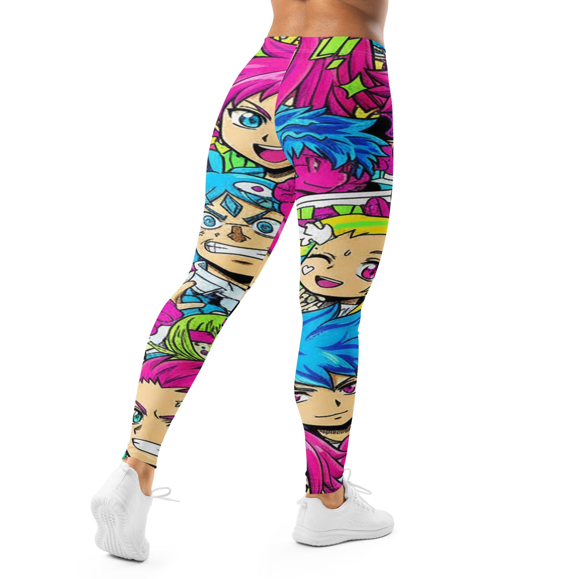 Anime Collage Neon Tokyo Leggings | GearBunch