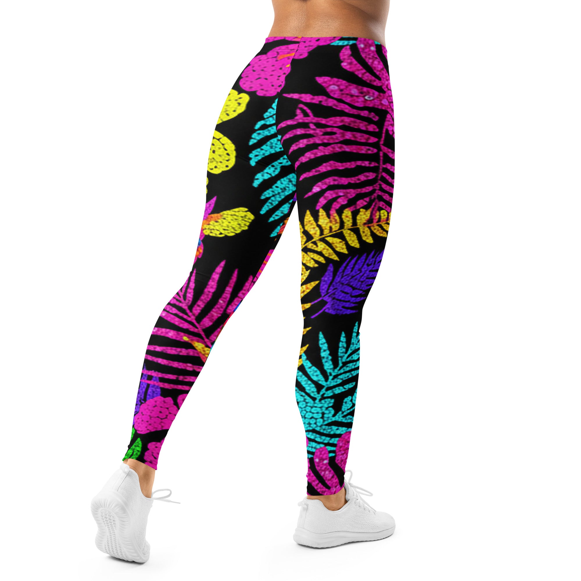 Rainbow Tropical Paillette Leggings | GearBunch