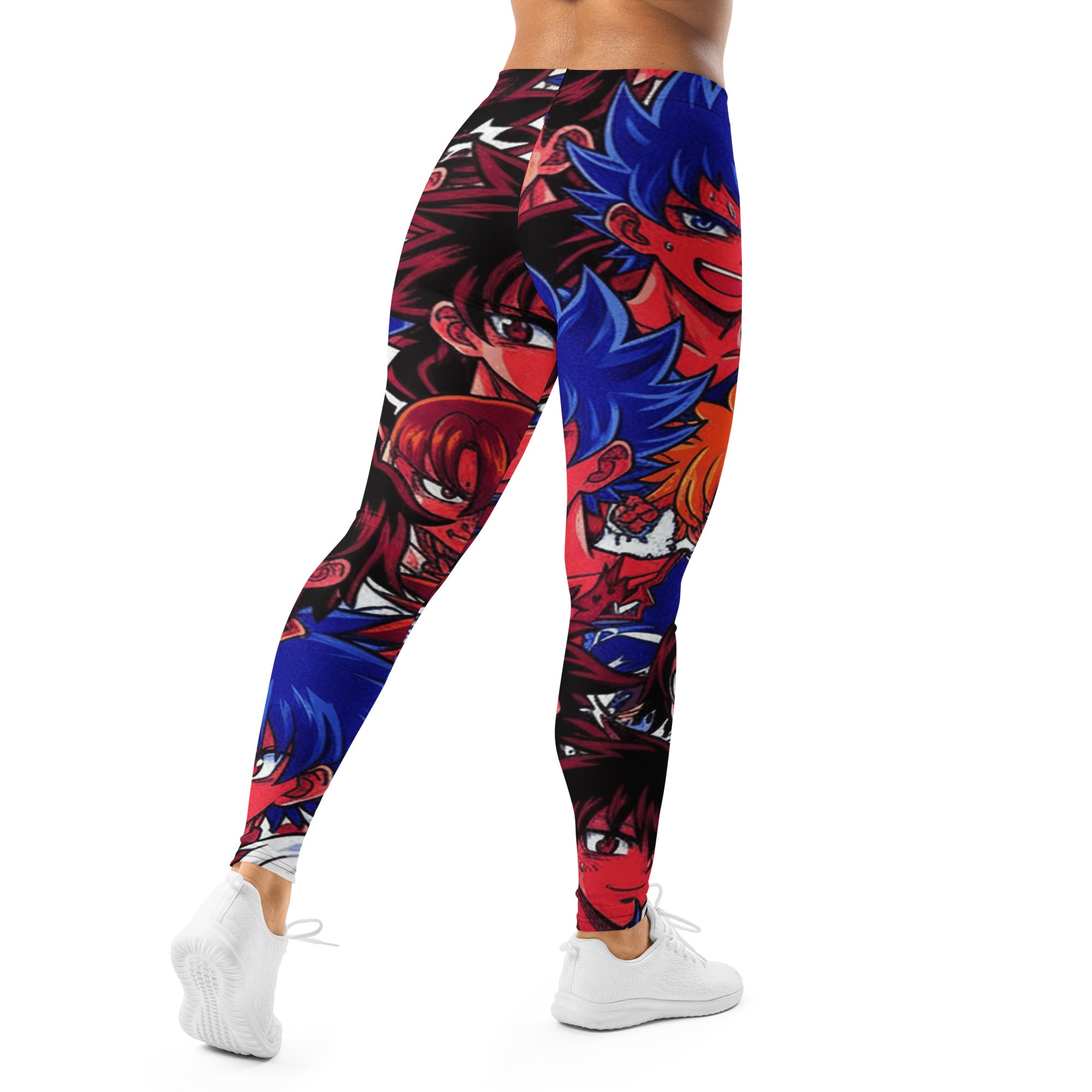 Anime Collage Dark Shonen Leggings | GearBunch