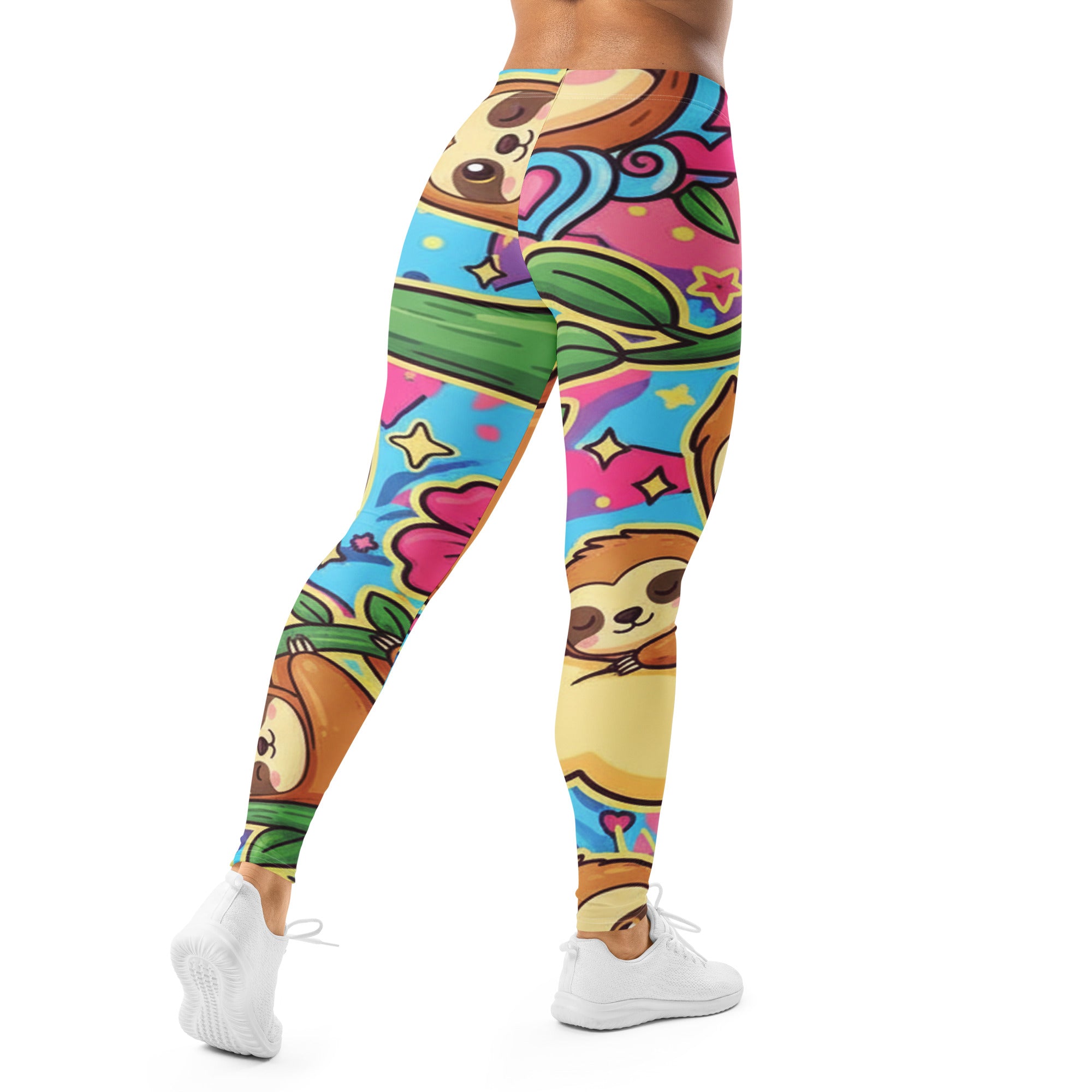 Vibrant Sloth Chill Leggings | GearBunch