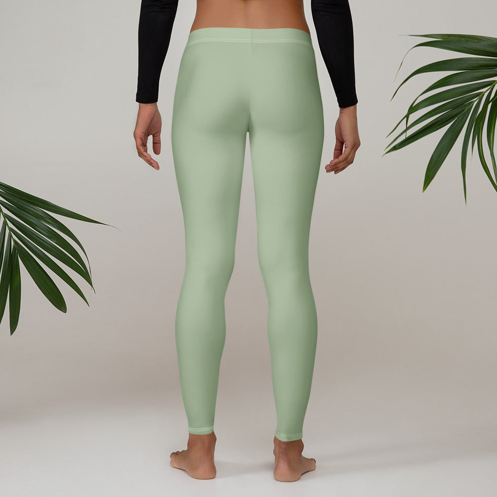 Solid Soft Sage Green Kids Leggings | GearBunch