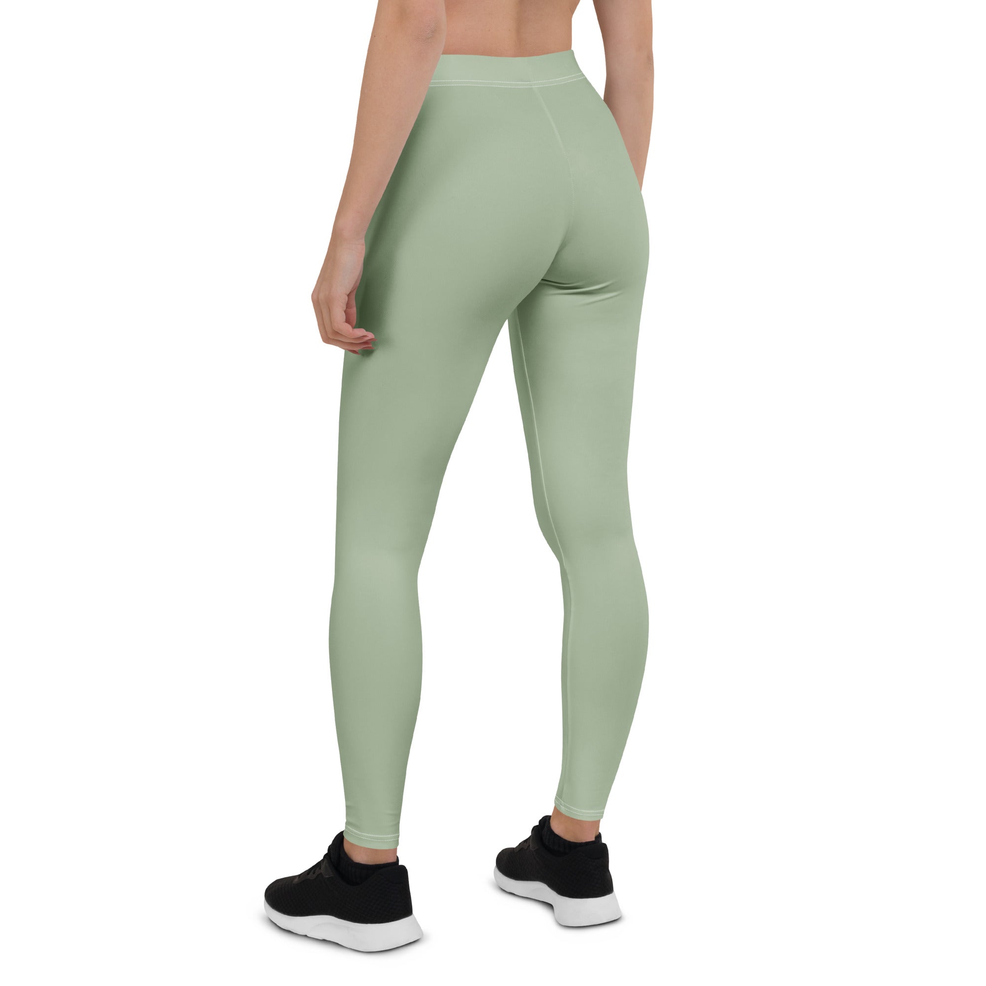 Solid Soft Sage Green Kids Leggings | GearBunch