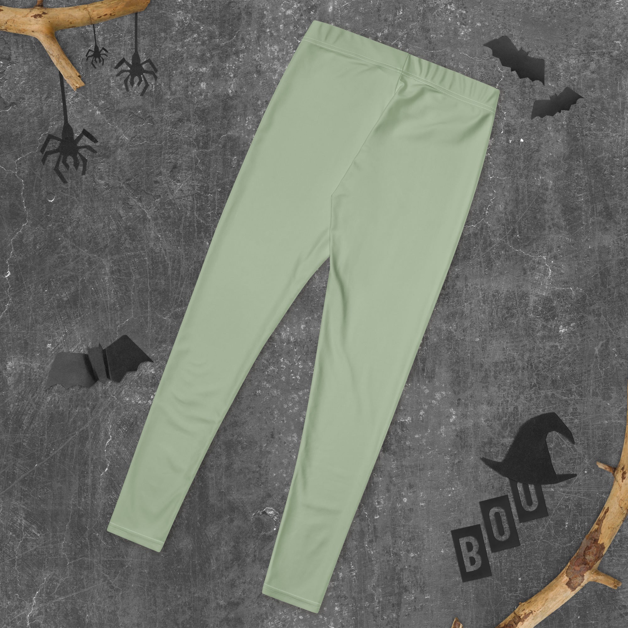 Solid Soft Sage Green Kids Leggings | GearBunch