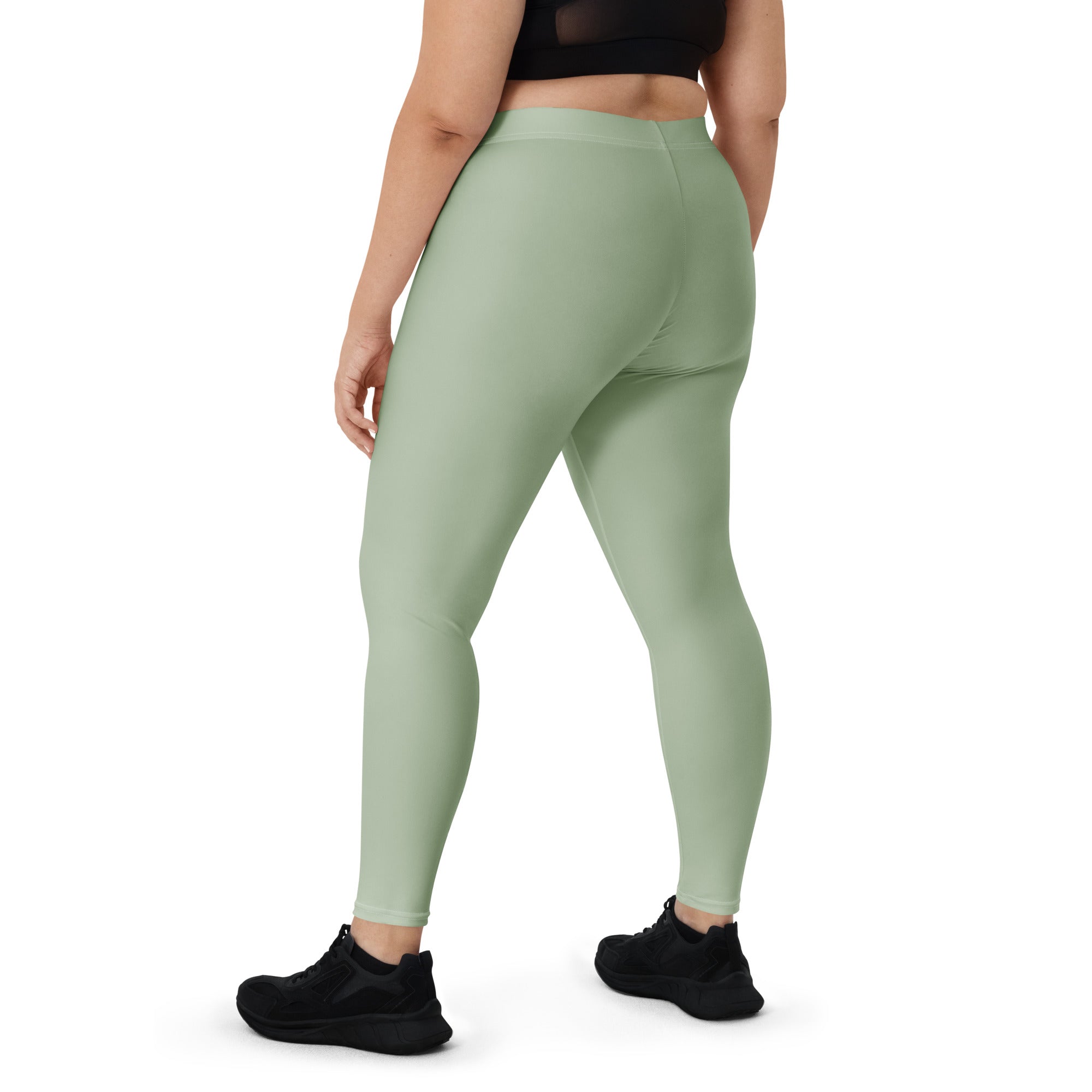 Solid Soft Sage Green Kids Leggings | GearBunch