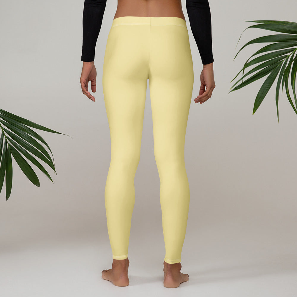 Solid Butter Yellow Kids Leggings | GearBunch