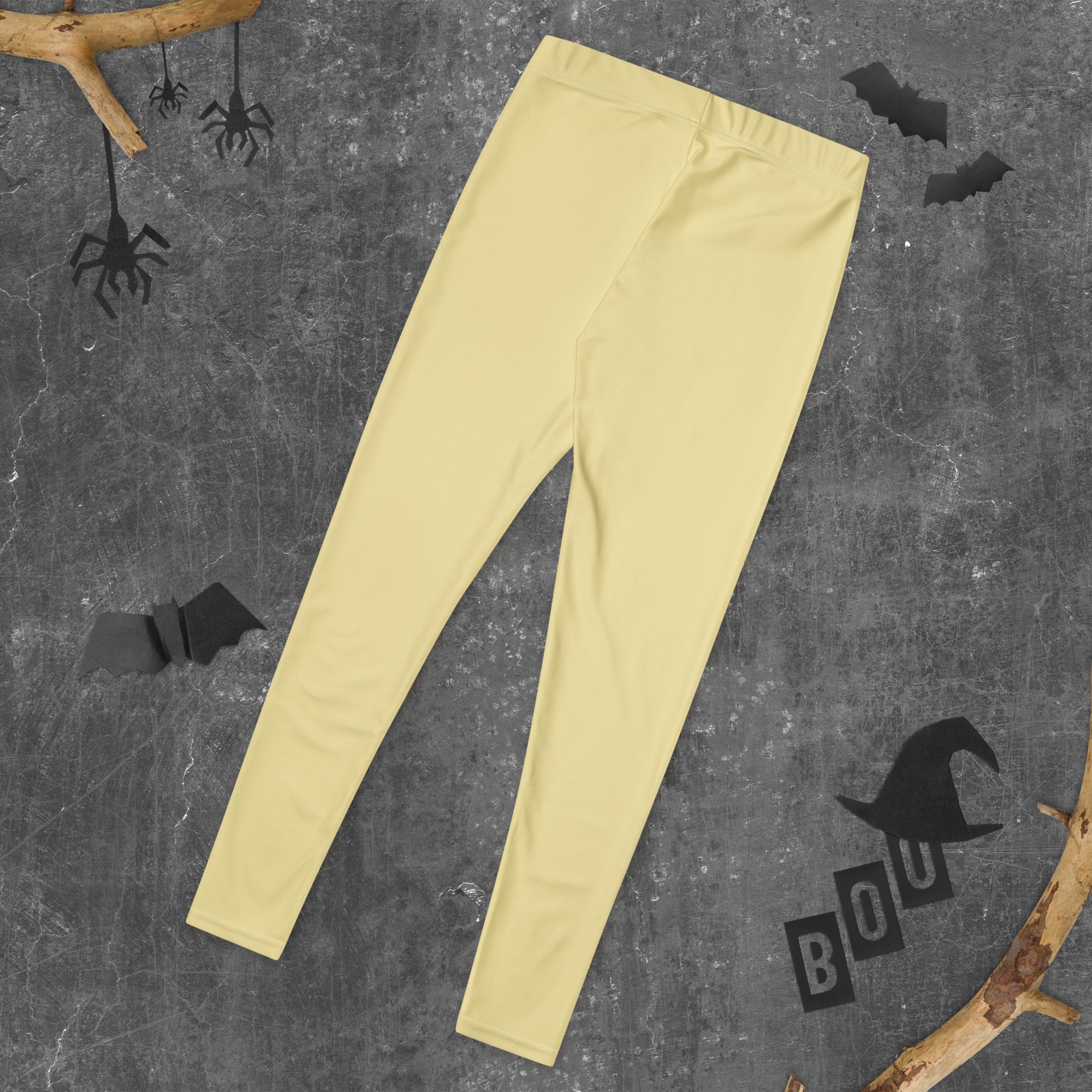 Solid Butter Yellow Kids Leggings | GearBunch