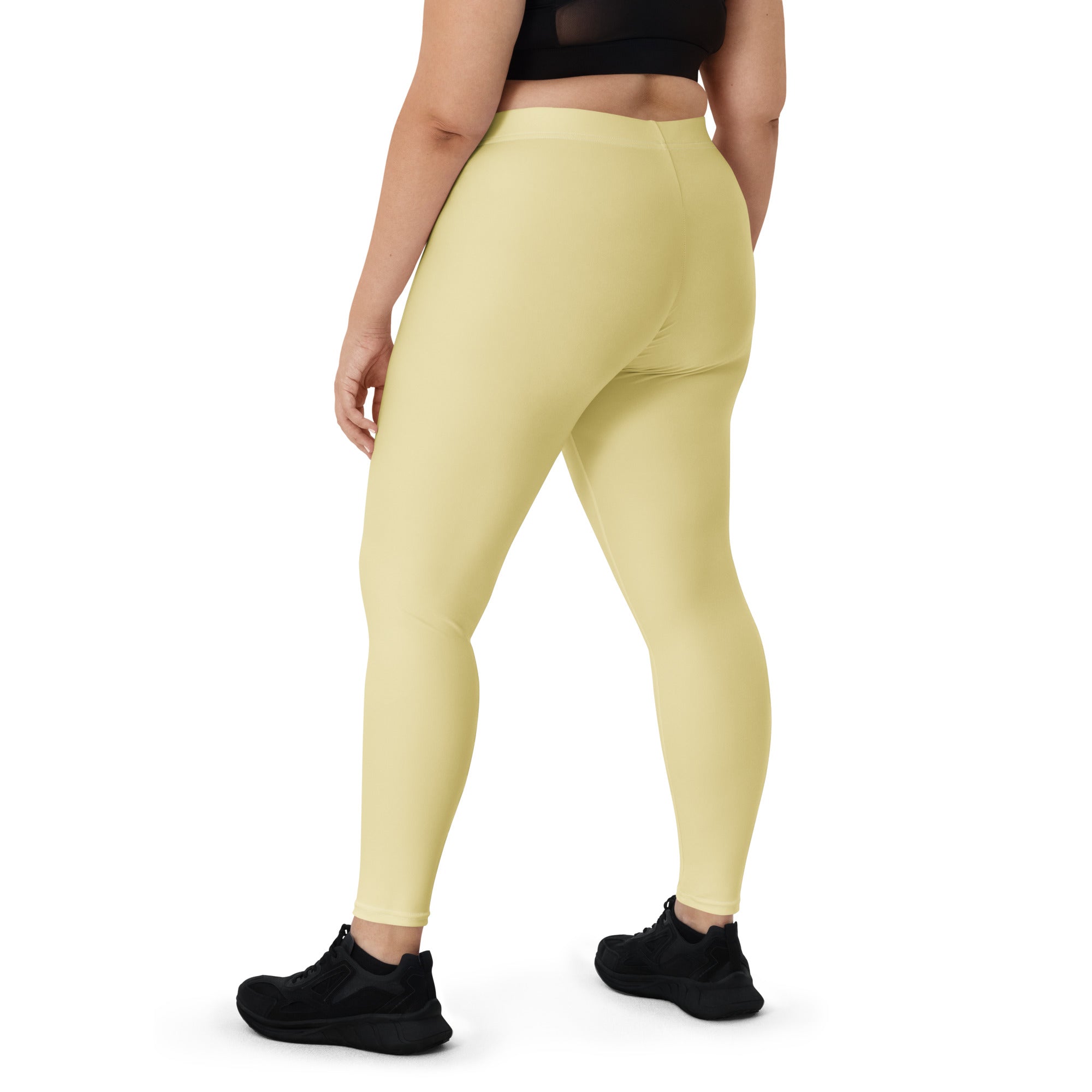 Solid Butter Yellow Kids Leggings | GearBunch