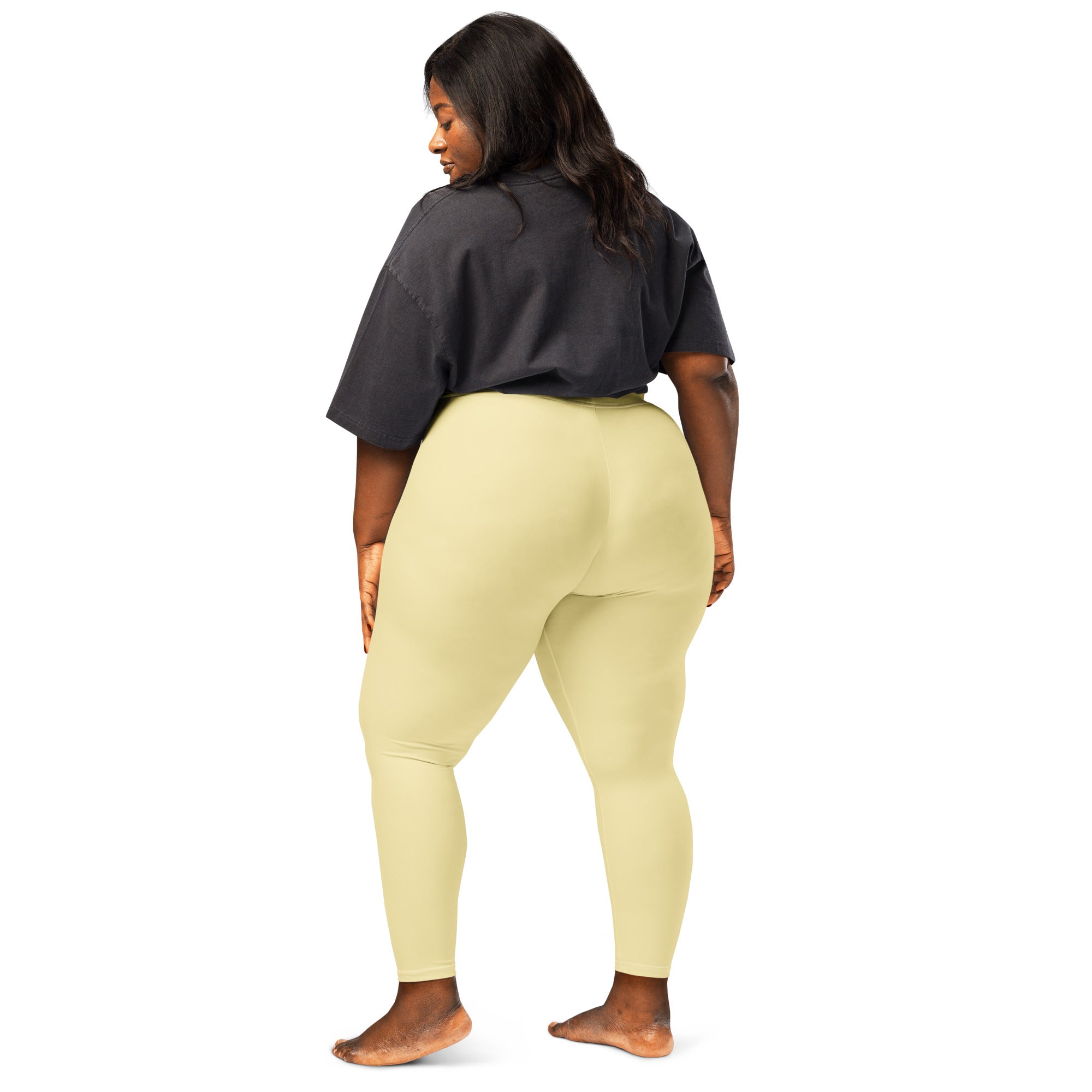 Solid Butter Yellow Kids Leggings | GearBunch