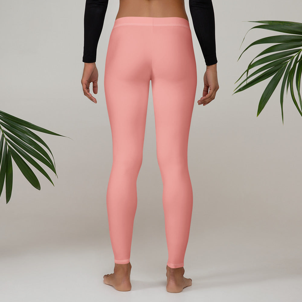 Solid Soft Coral Kids Leggings | GearBunch