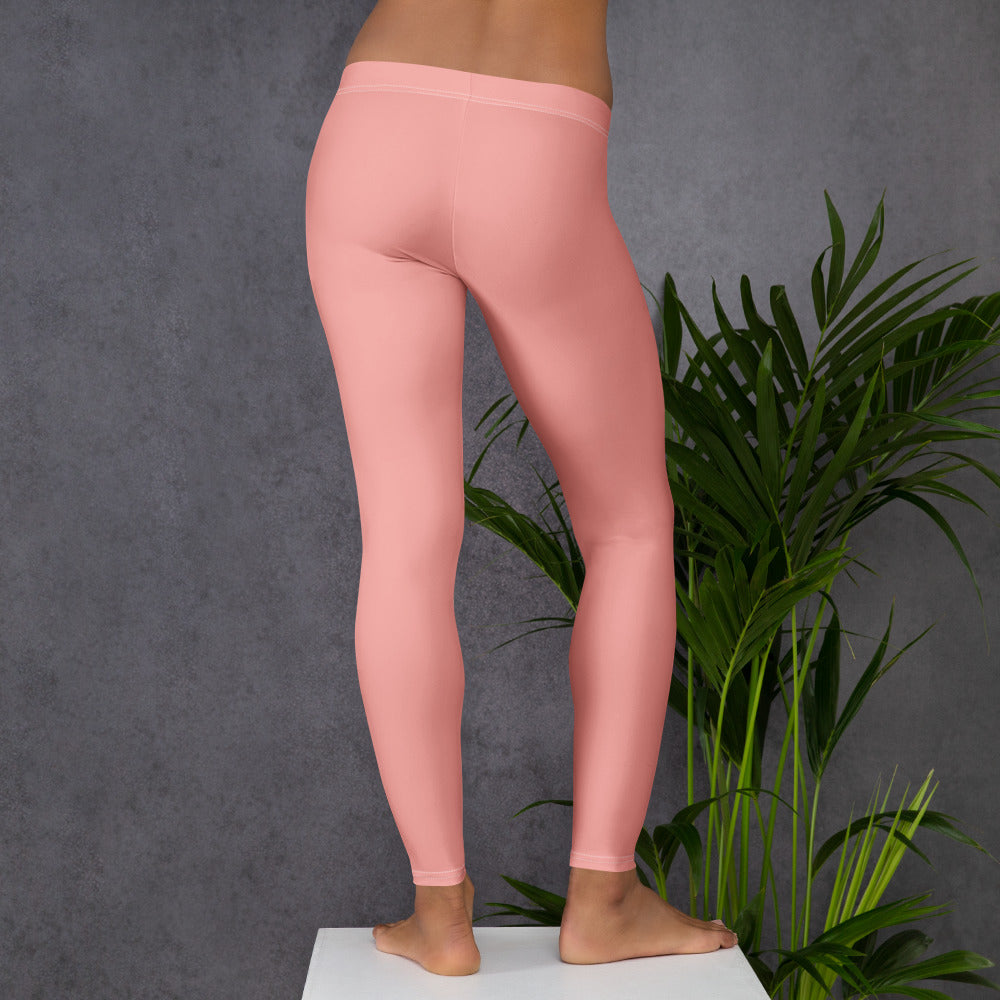 Solid Soft Coral Kids Leggings | GearBunch