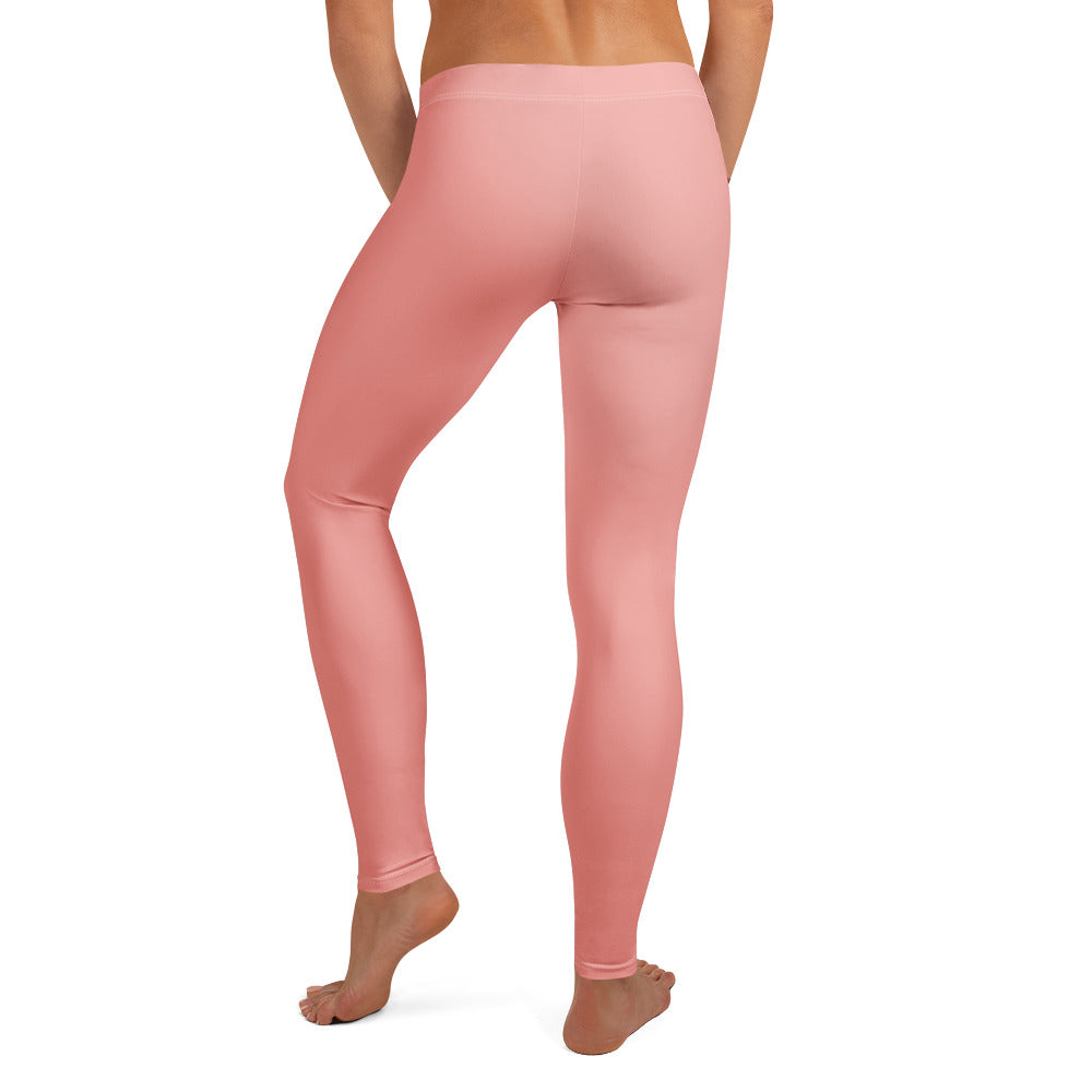 Solid Soft Coral Kids Leggings | GearBunch