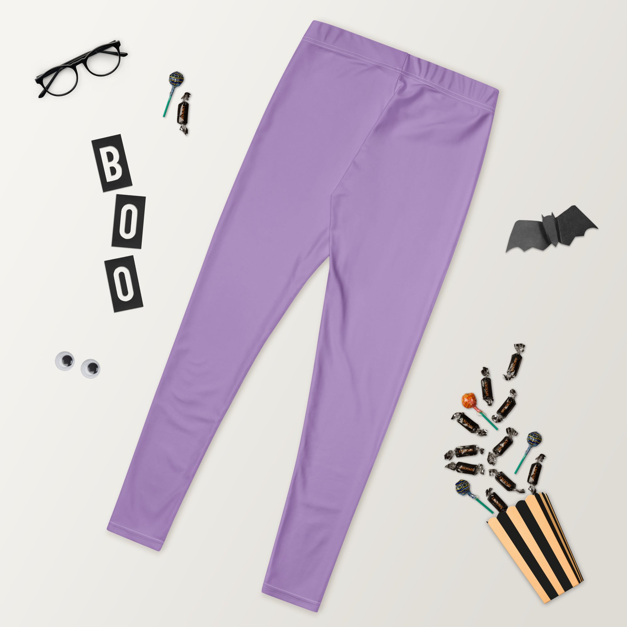 Solid Amethyst Orchid Kids Leggings | GearBunch