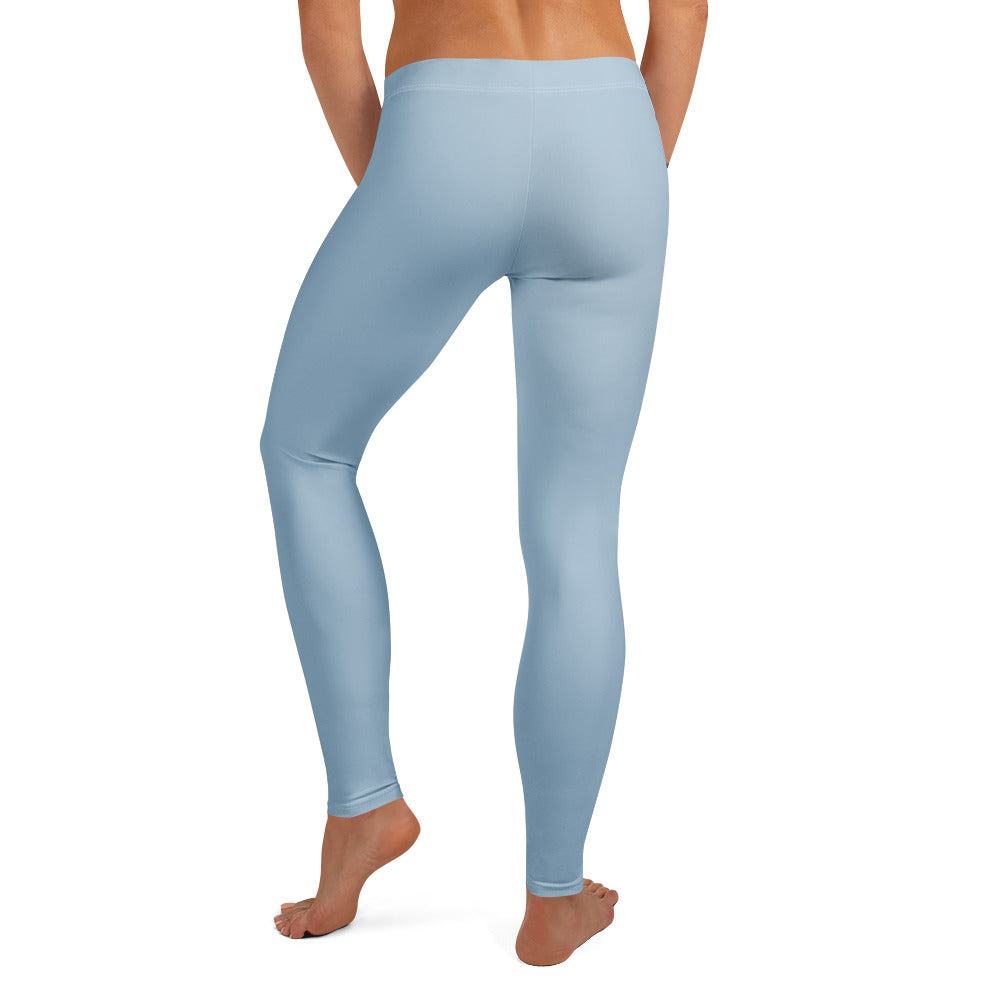 Solid Dusty Chambray Blue Kids Leggings | GearBunch