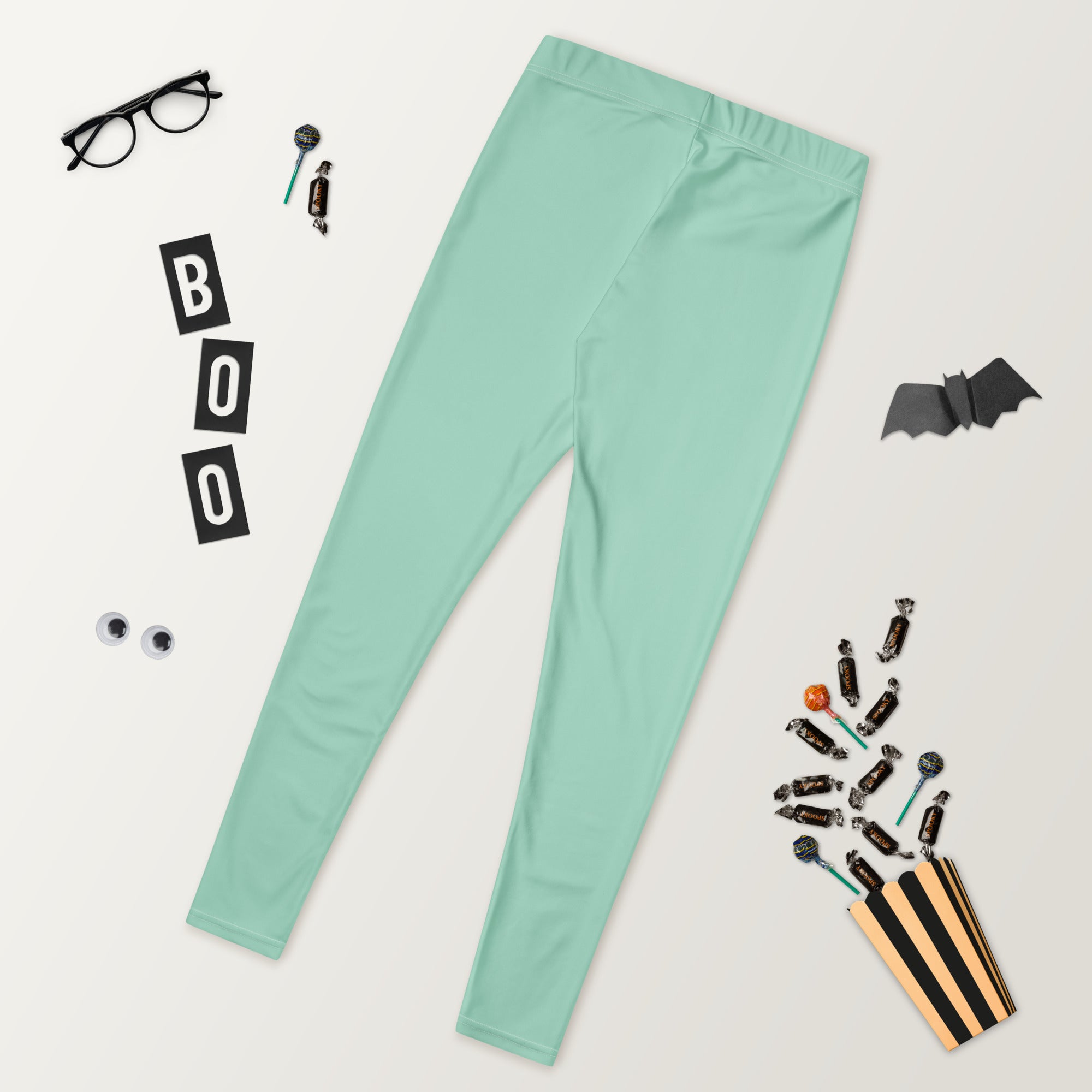 Solid Seafoam Kids Leggings | GearBunch