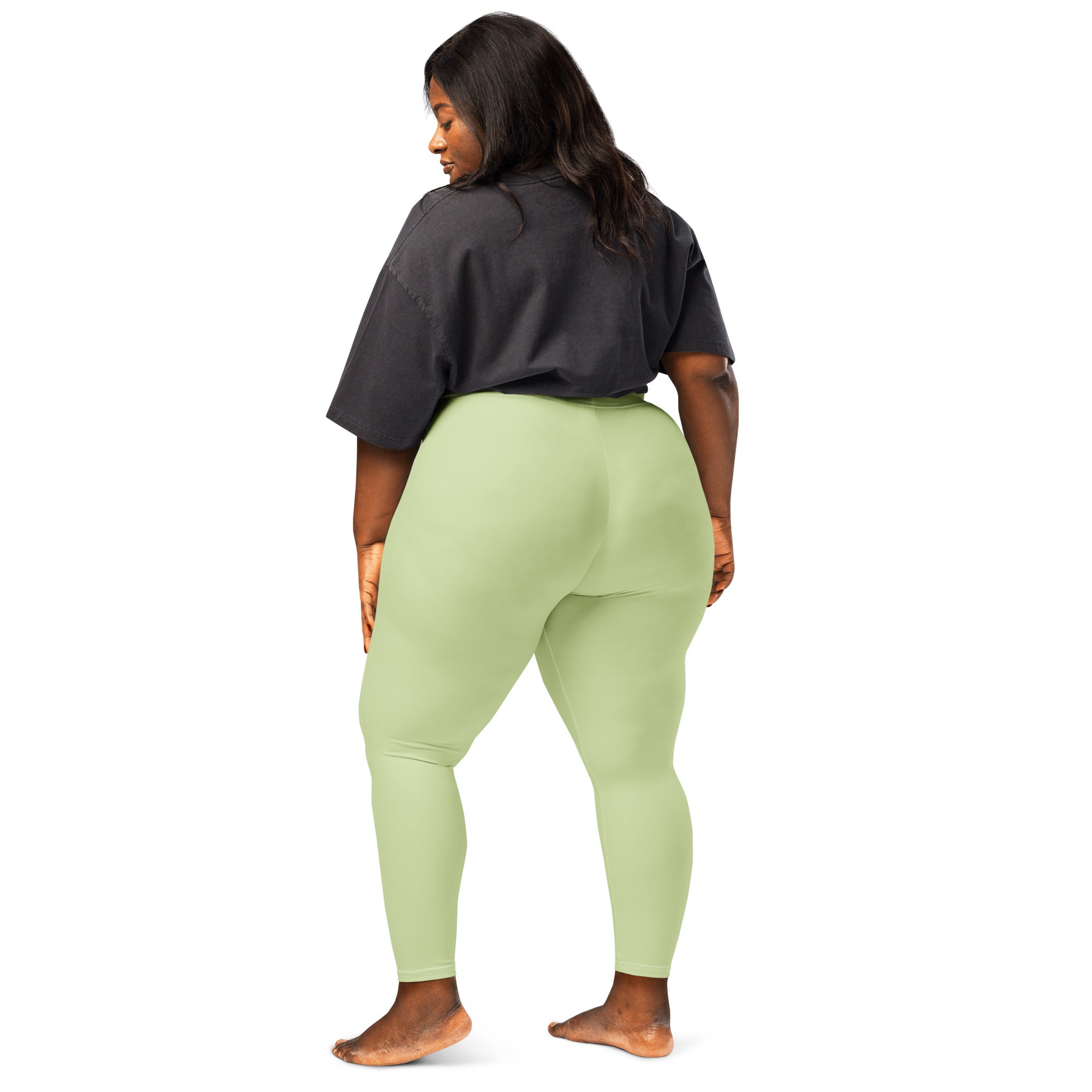 Solid Pistachio Kids Leggings | GearBunch