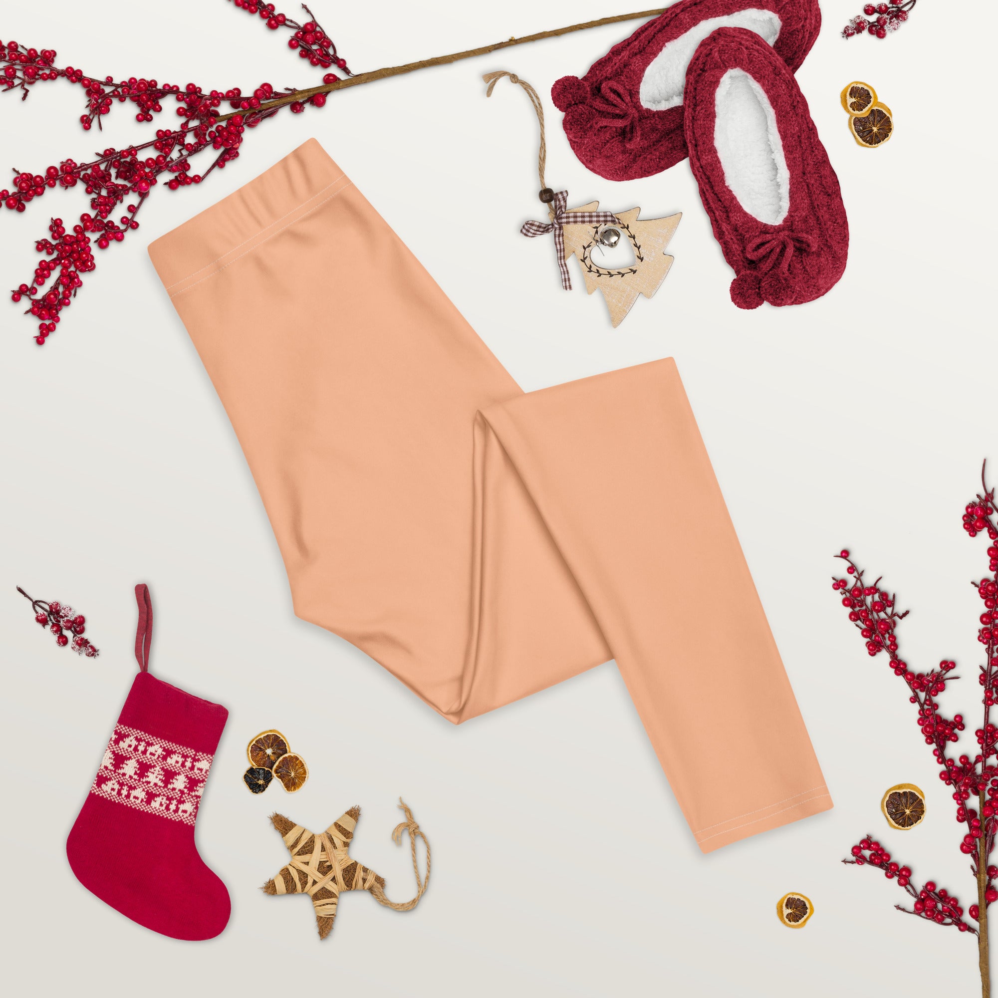 Solid Peach Fuzz Kids Leggings | GearBunch