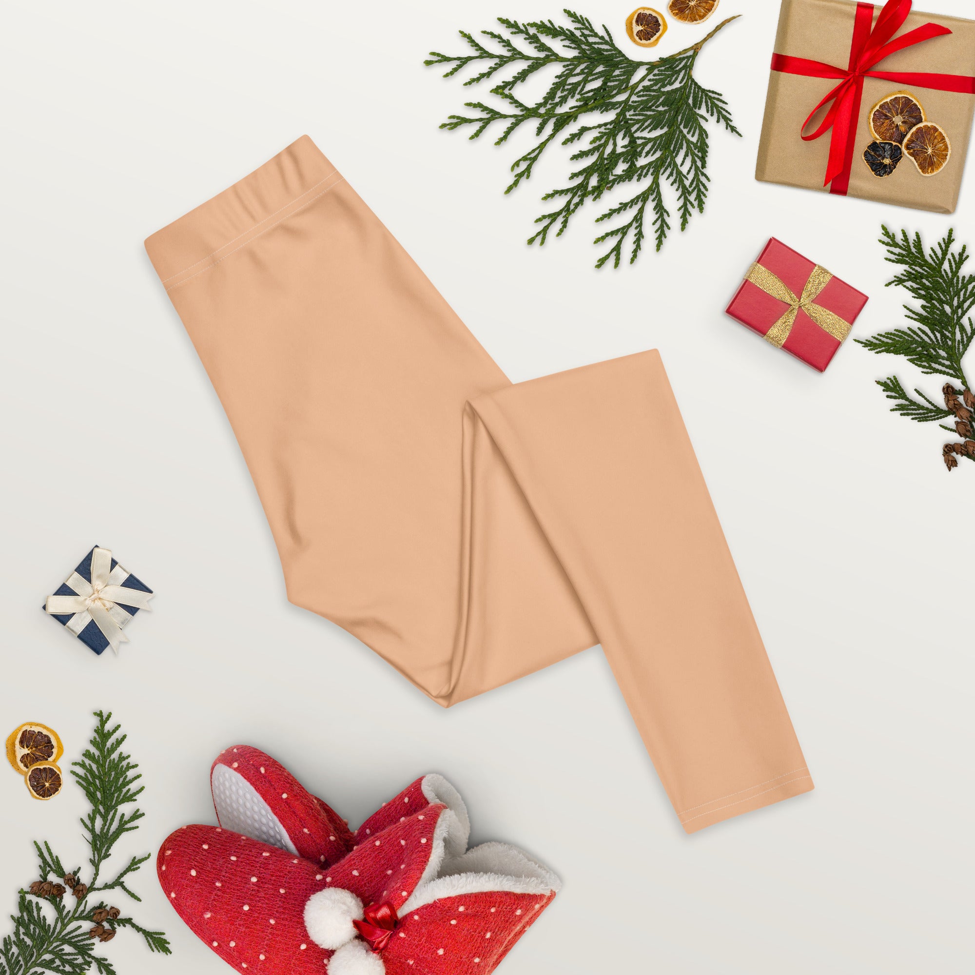Solid Apricot Kids Leggings | GearBunch
