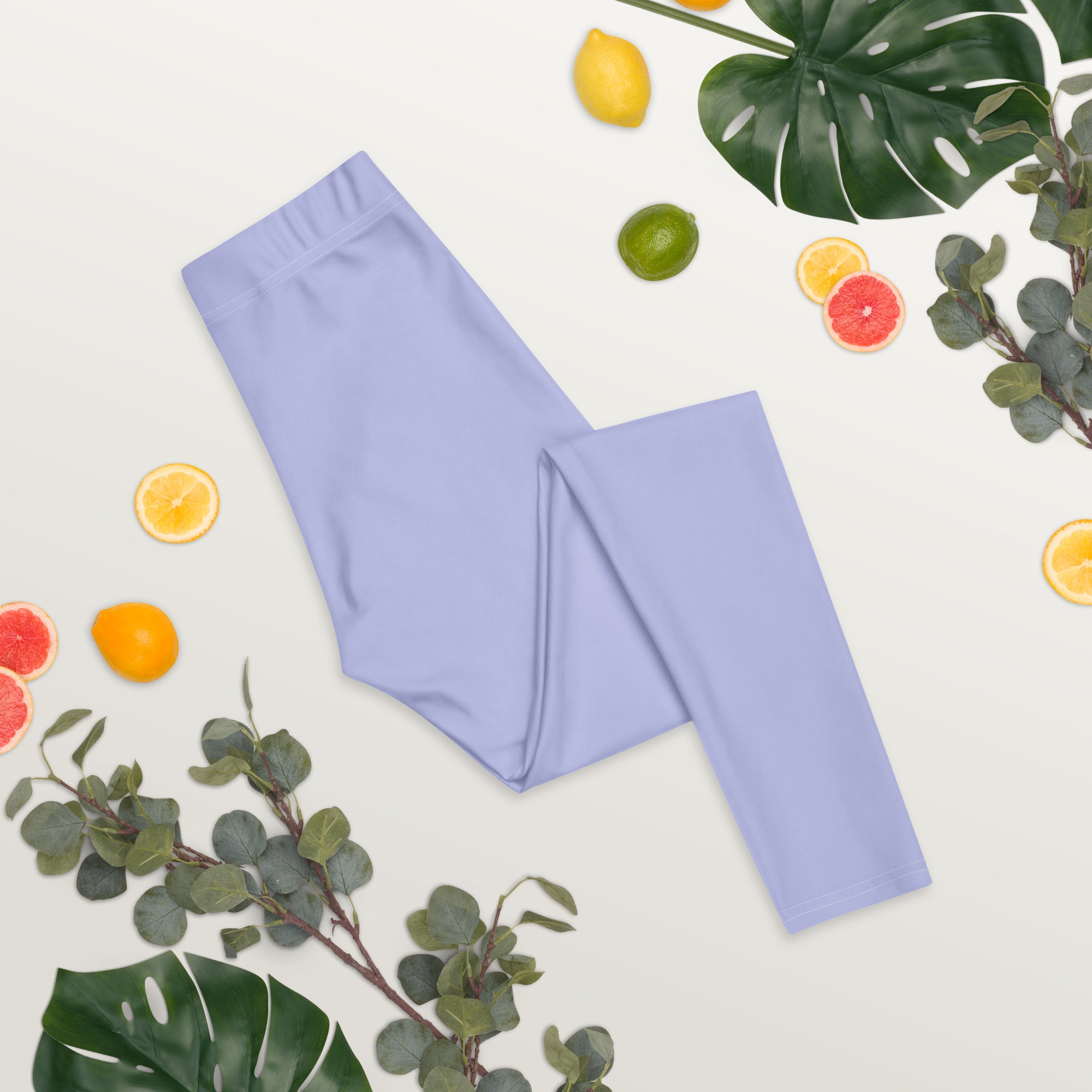 Solid Periwinkle Kids Leggings | GearBunch