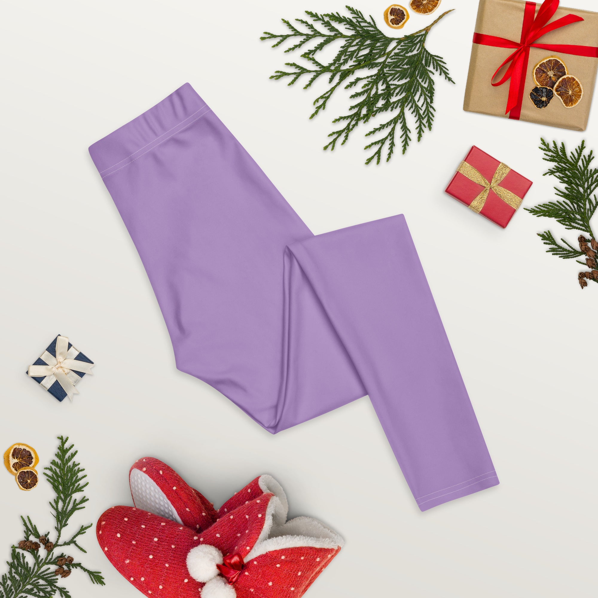 Solid Amethyst Orchid Kids Leggings | GearBunch