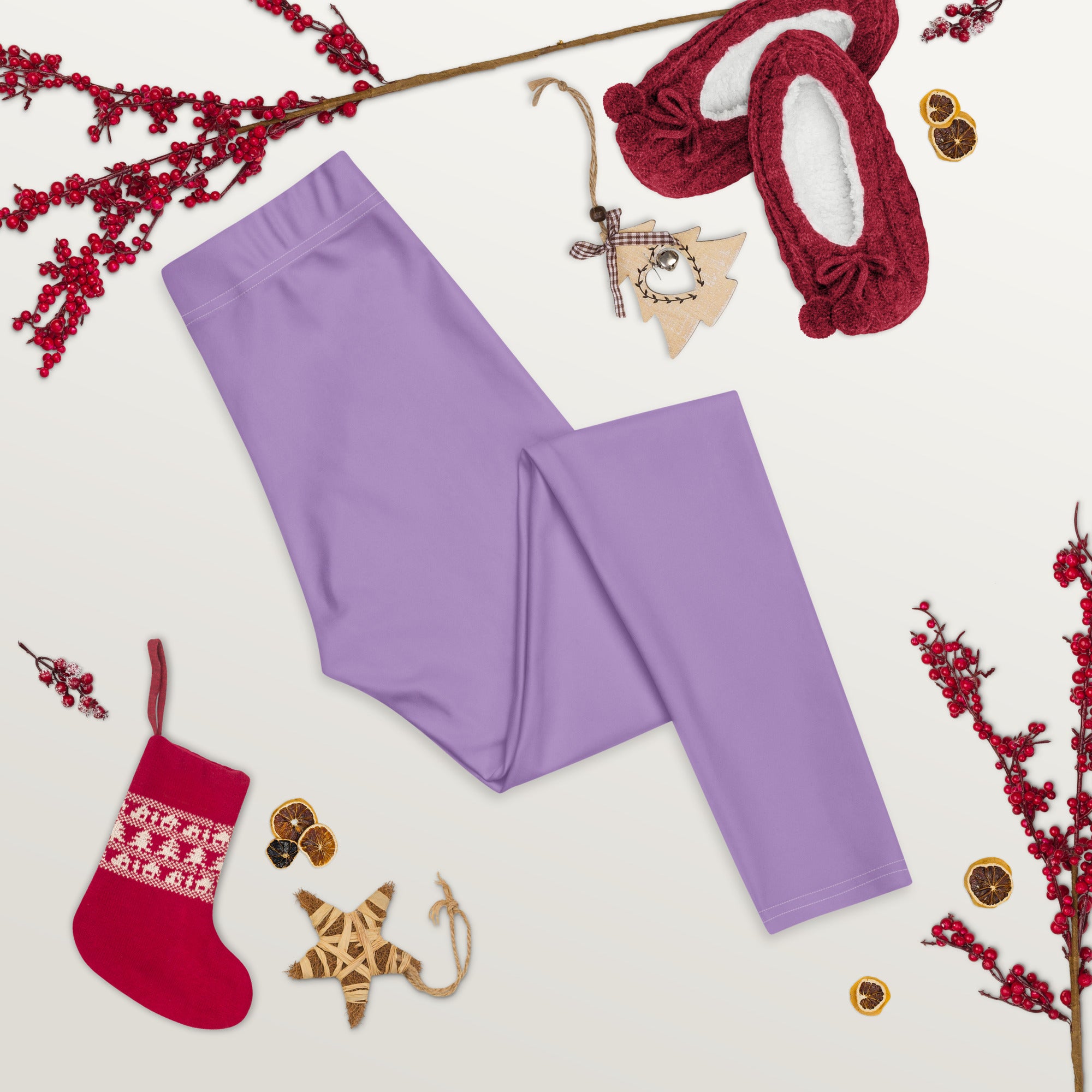 Solid Amethyst Orchid Kids Leggings | GearBunch