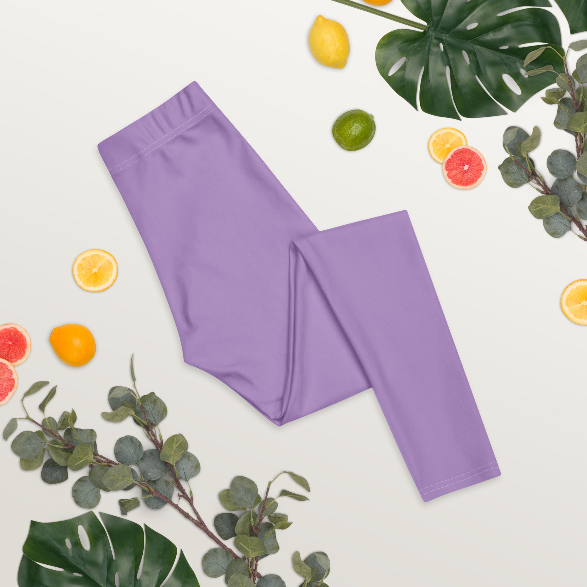 Solid Amethyst Orchid Kids Leggings | GearBunch