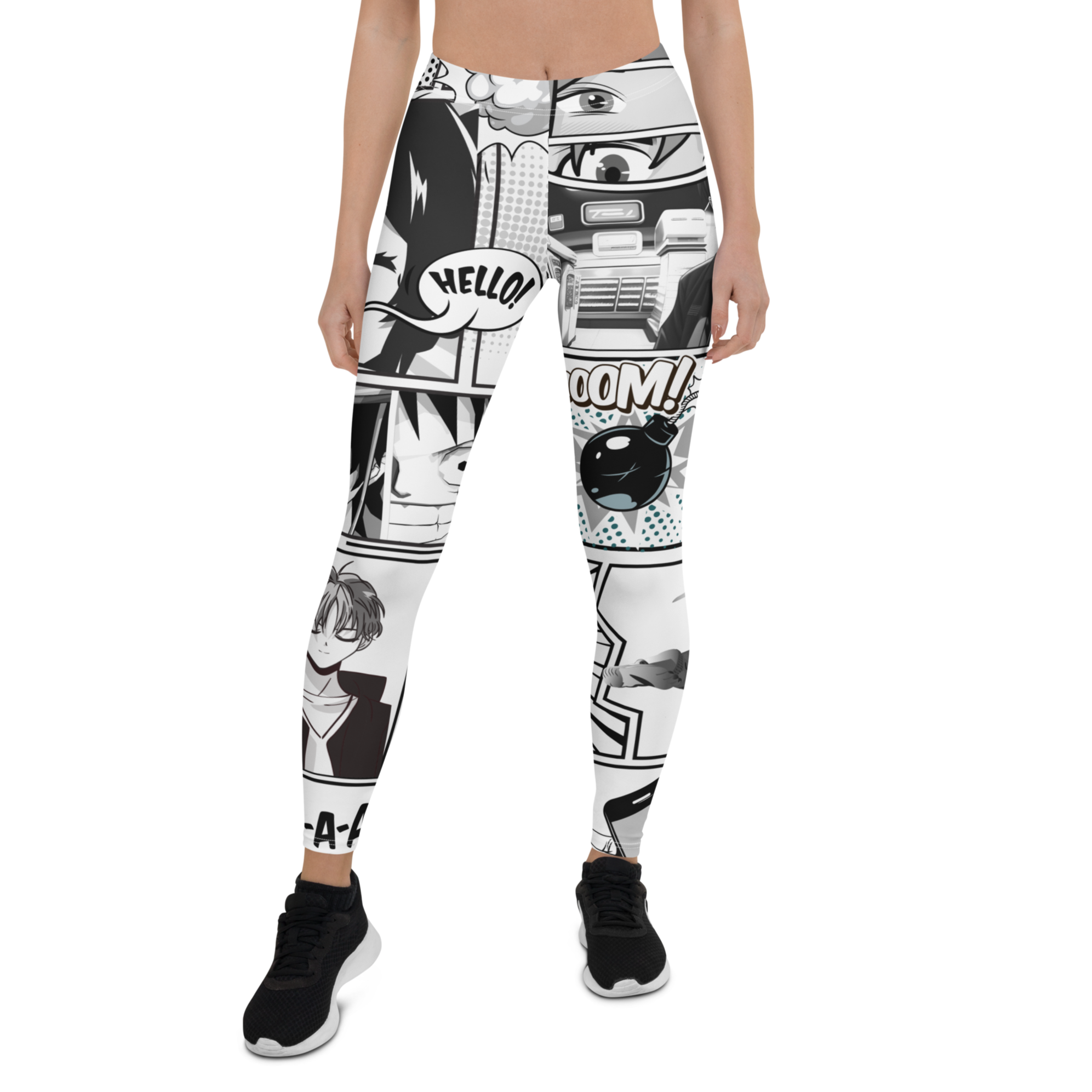Black and White Comic Leggings | GearBunch