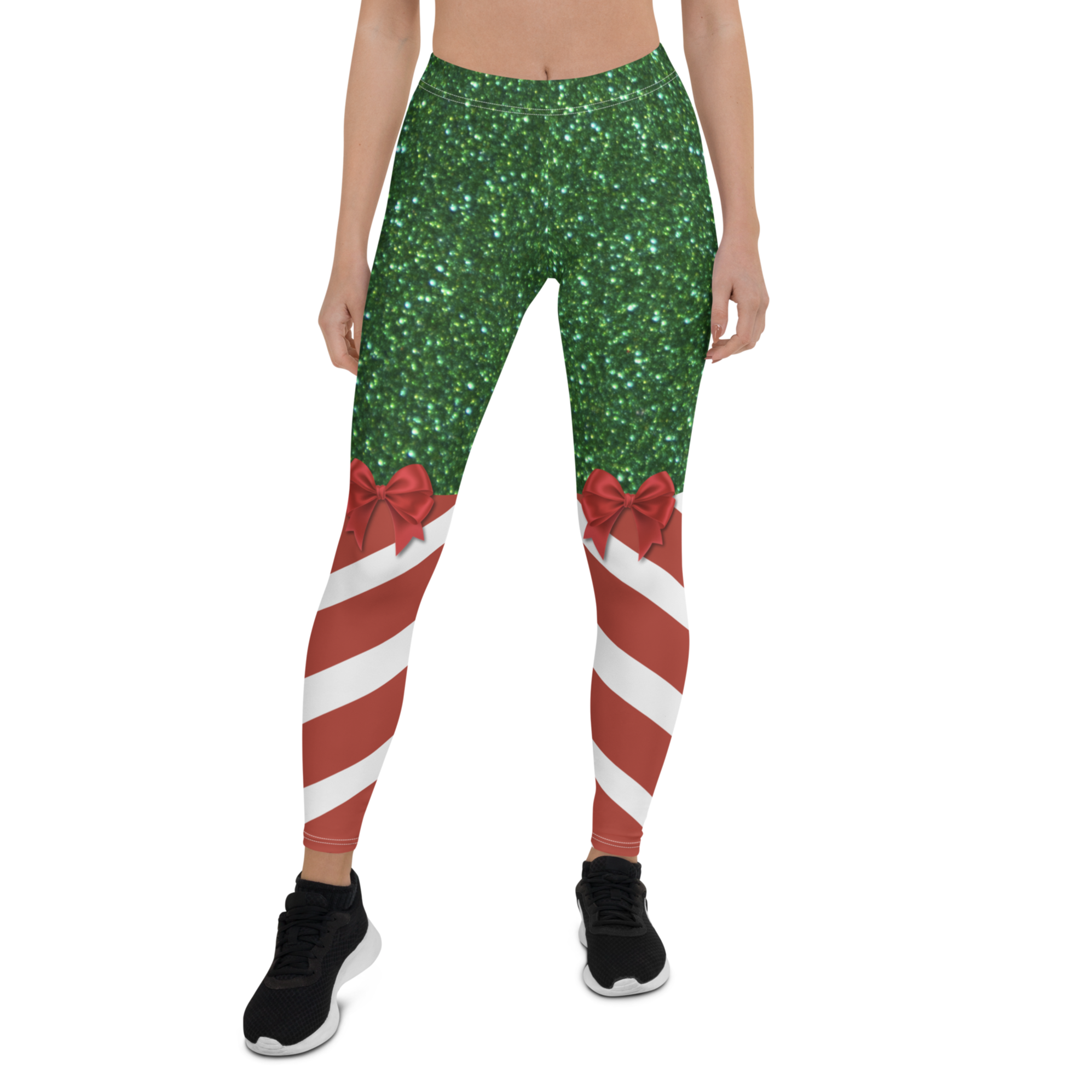 Candy Stripe Christmas Leggings | GearBunch