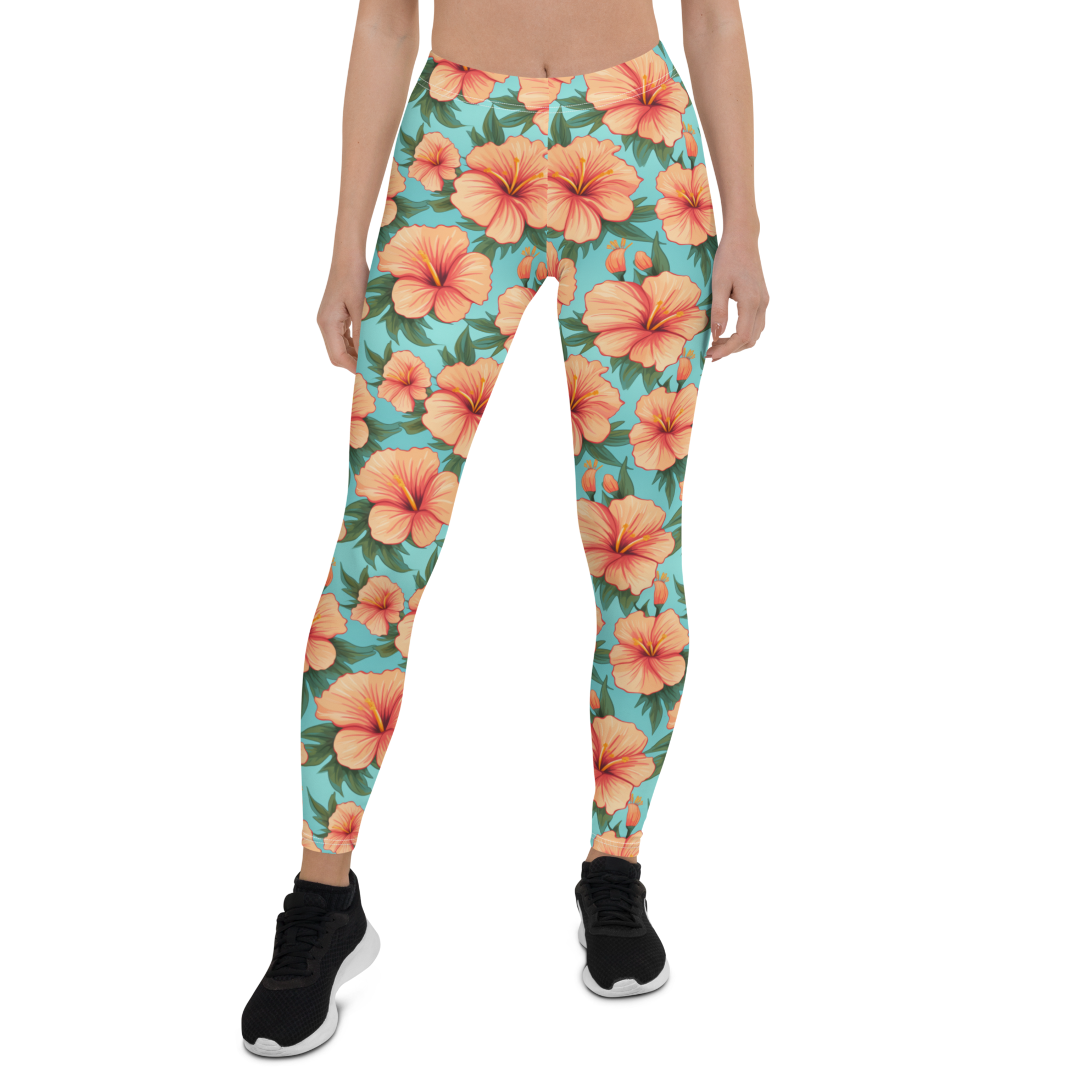 Tropical Hibiscus Leggings | GearBunch