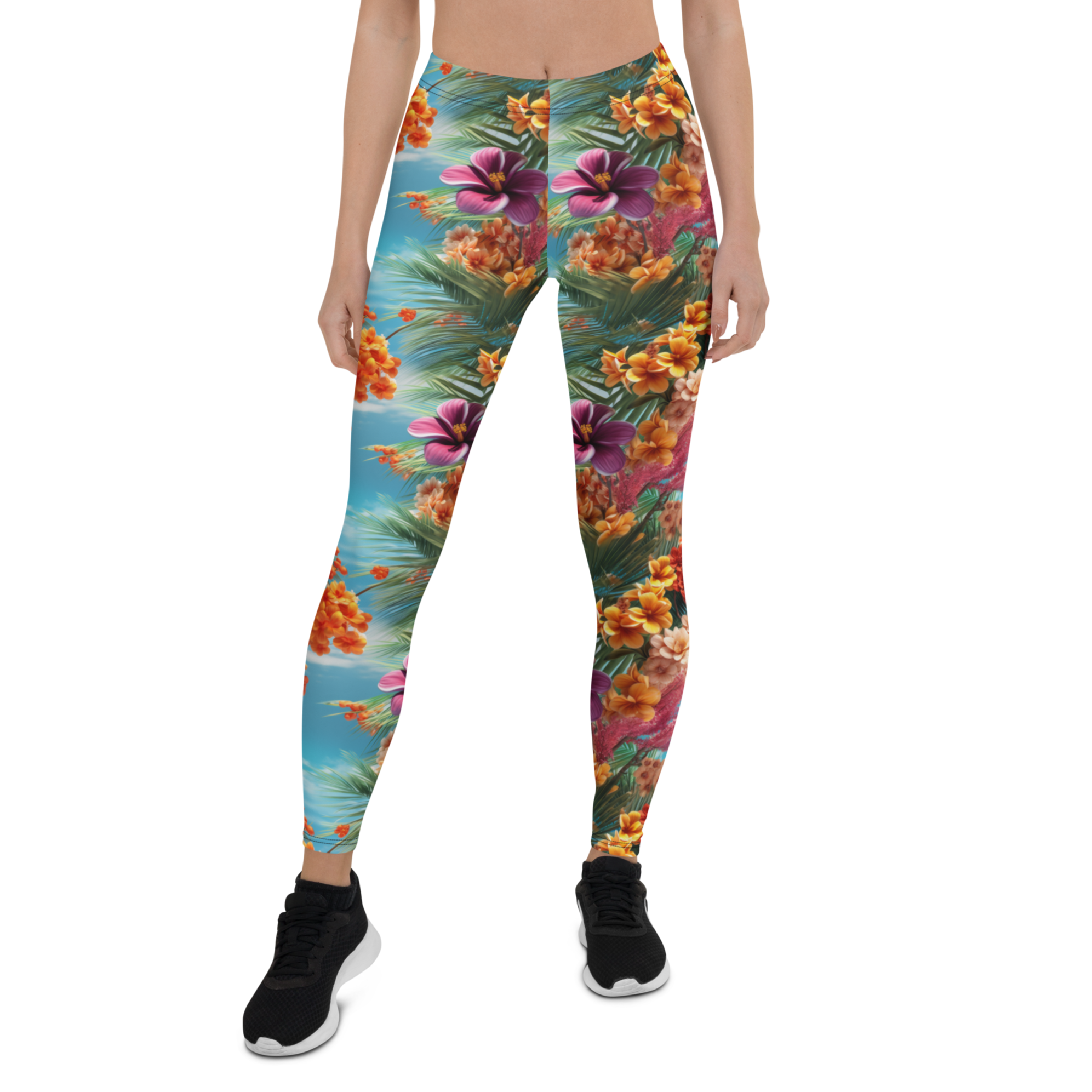 Tropical Island Flower Leggings | GearBunch