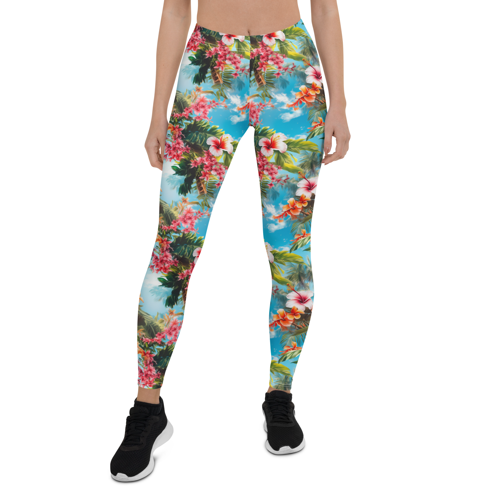 Tropical Beach Flower Leggings | GearBunch