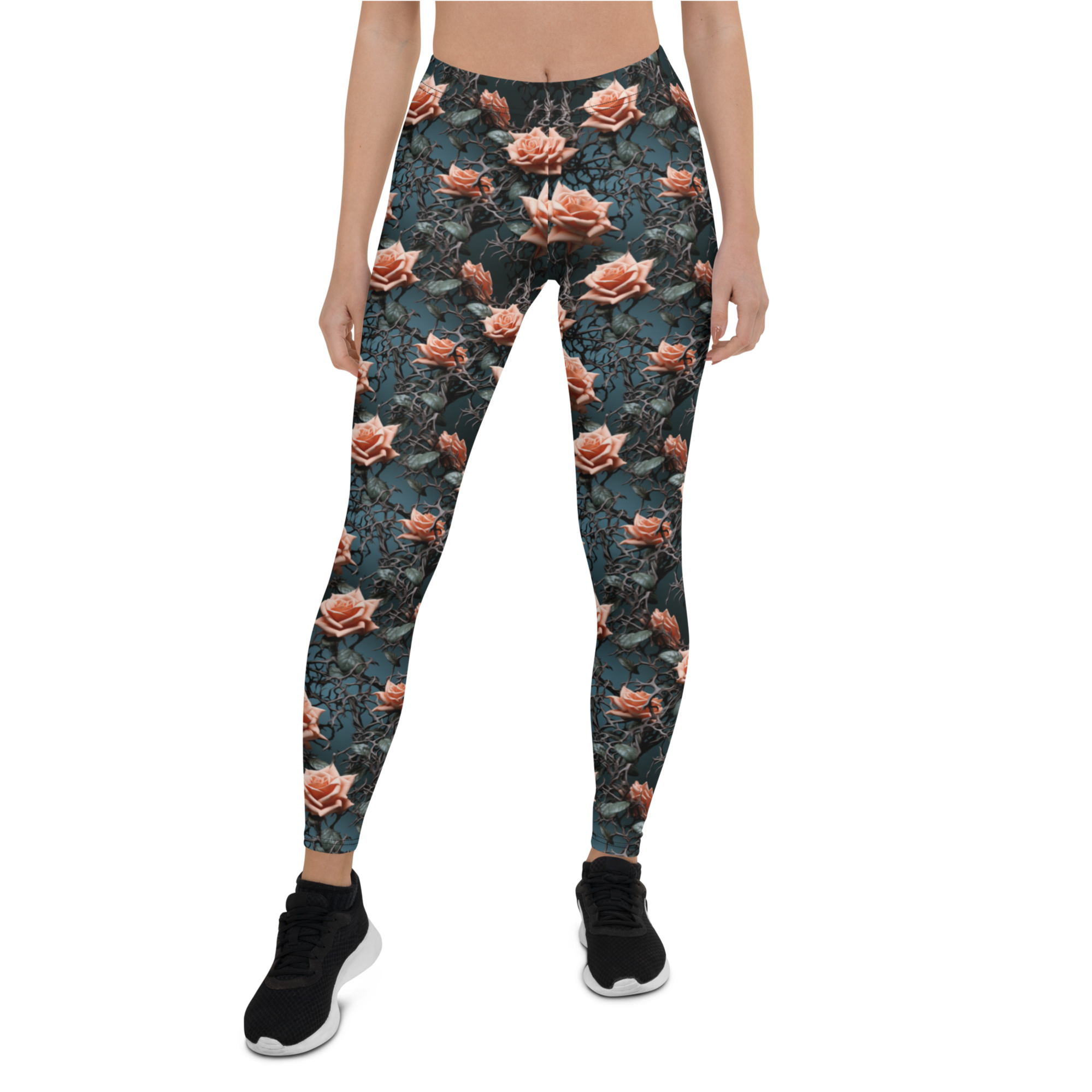 Colorful Roses and Thorns Leggings | GearBunch
