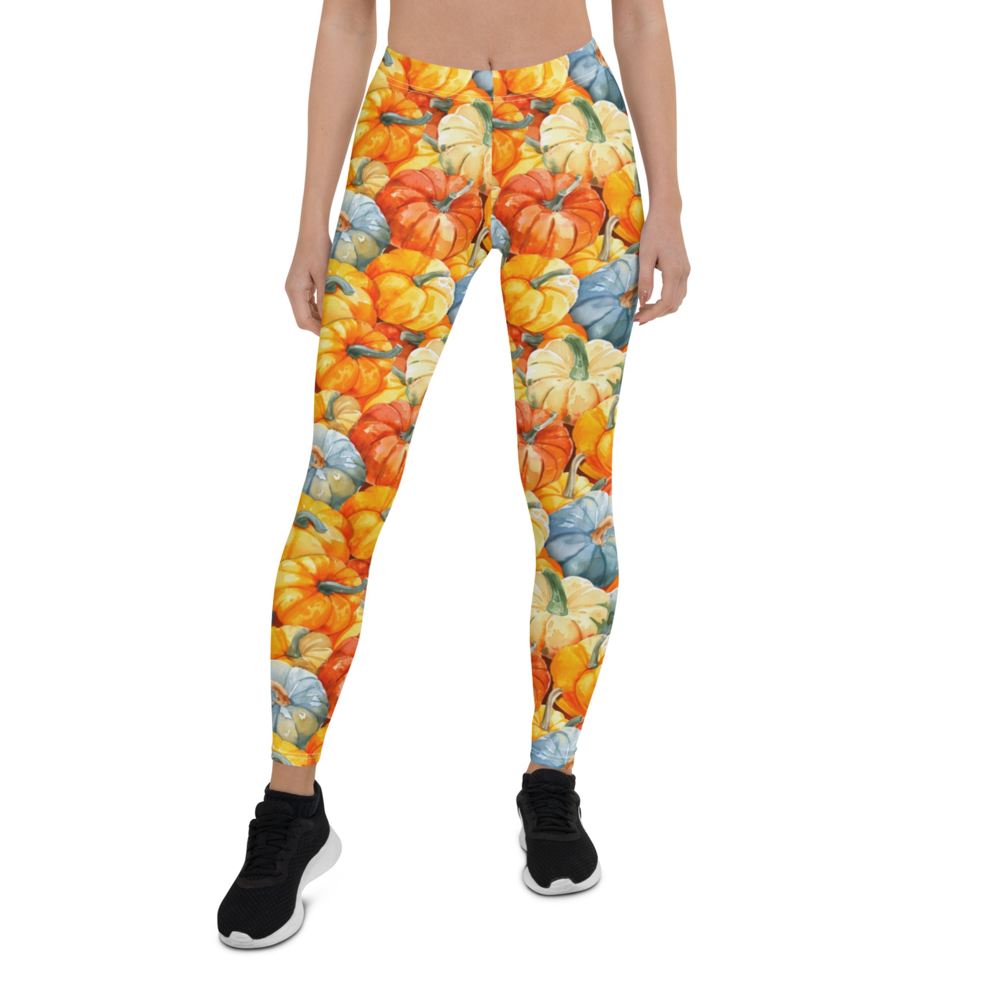 Watercolor Pumpkin Leggings | GearBunch