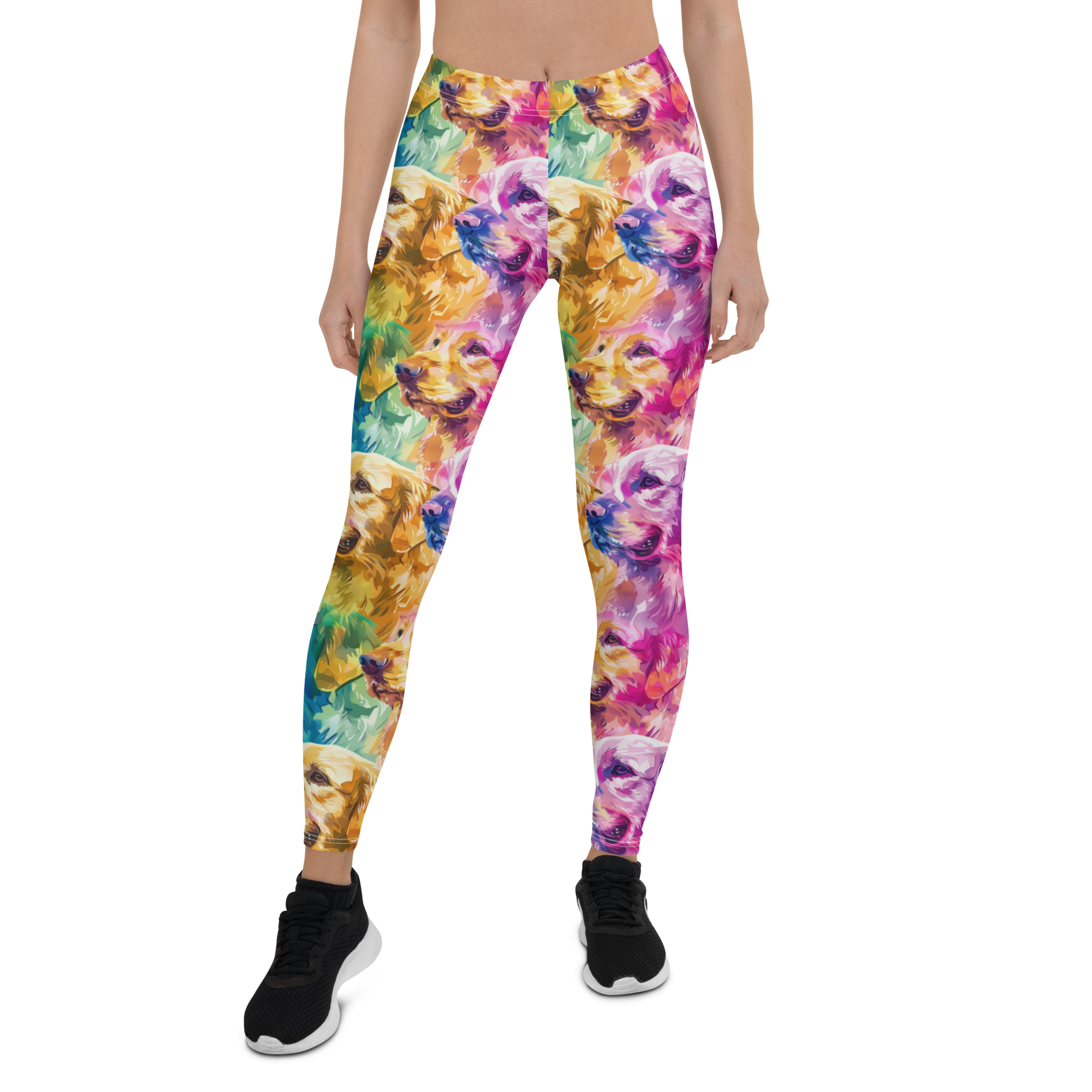 Watercolor Golden Retriever Leggings | GearBunch