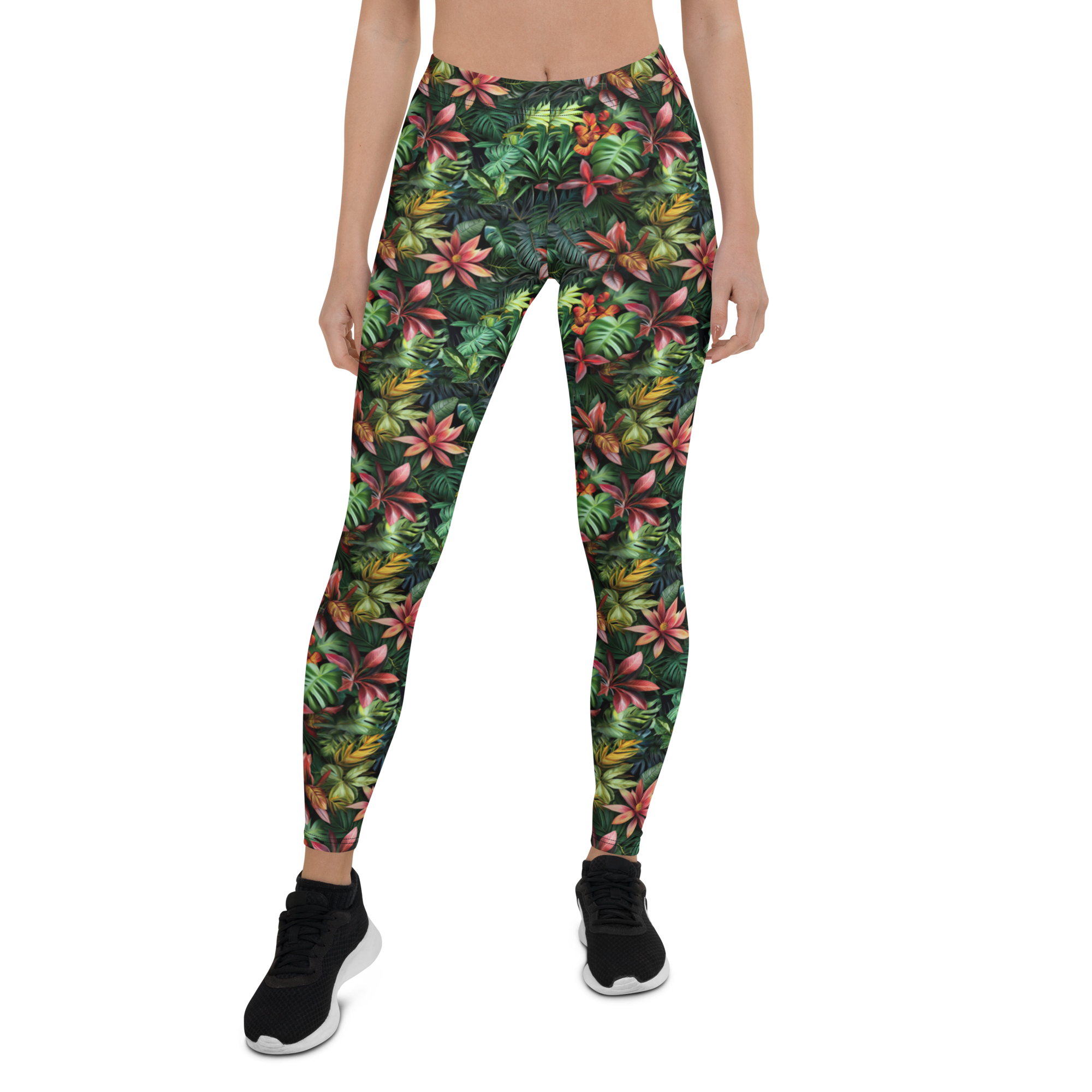 Jungle Flower Leggings | GearBunch
