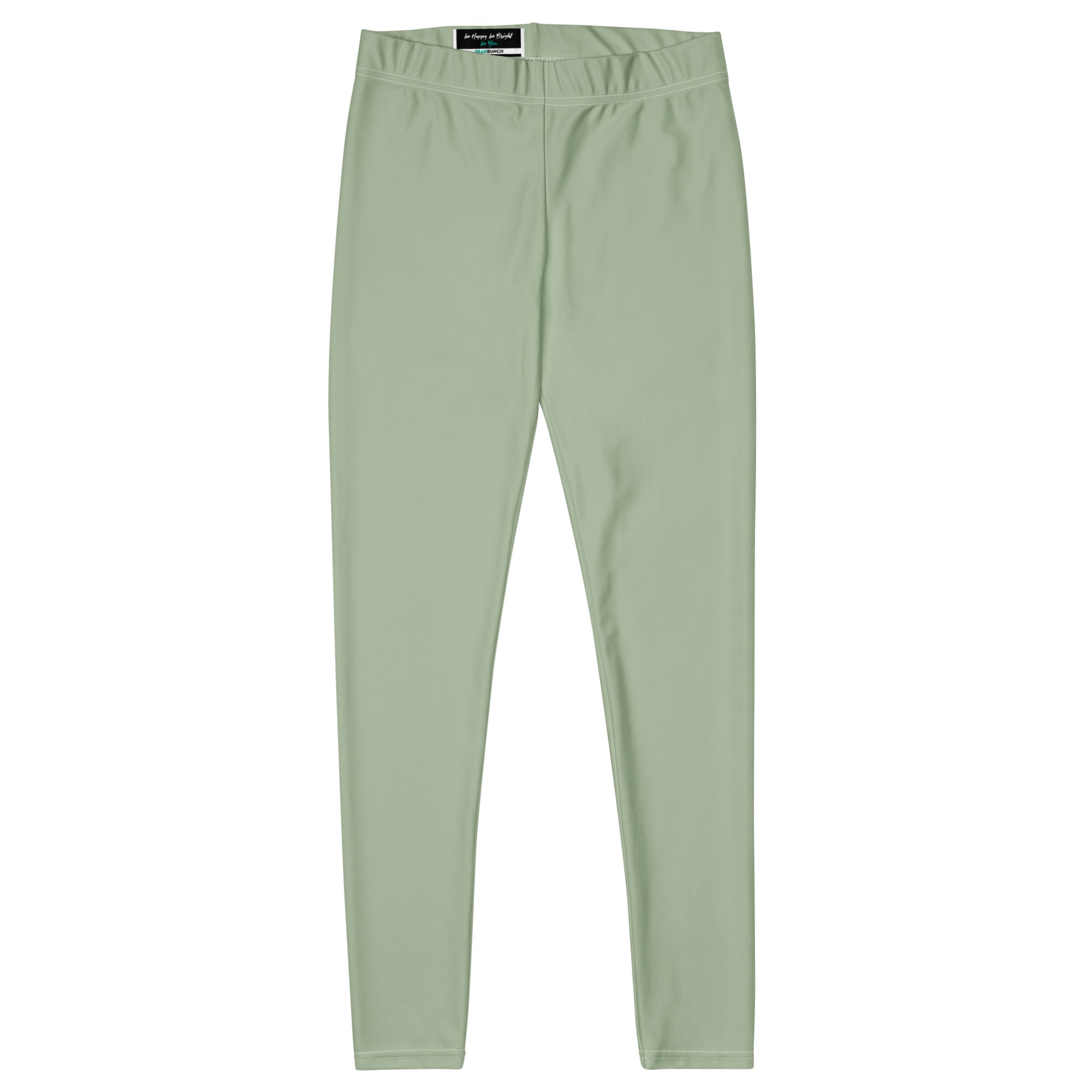 Solid Soft Sage Green Kids Leggings | GearBunch