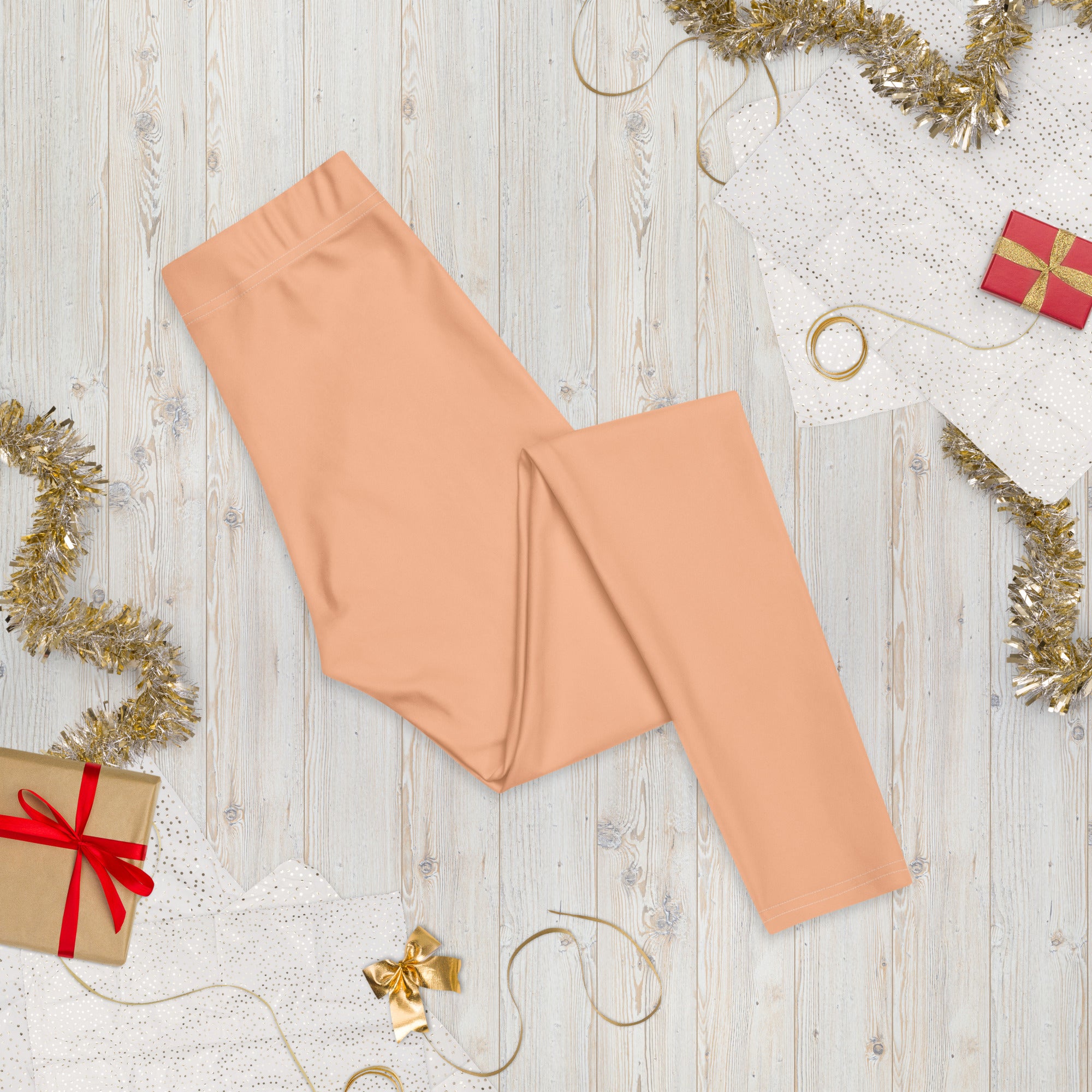 Solid Peach Fuzz Kids Leggings | GearBunch