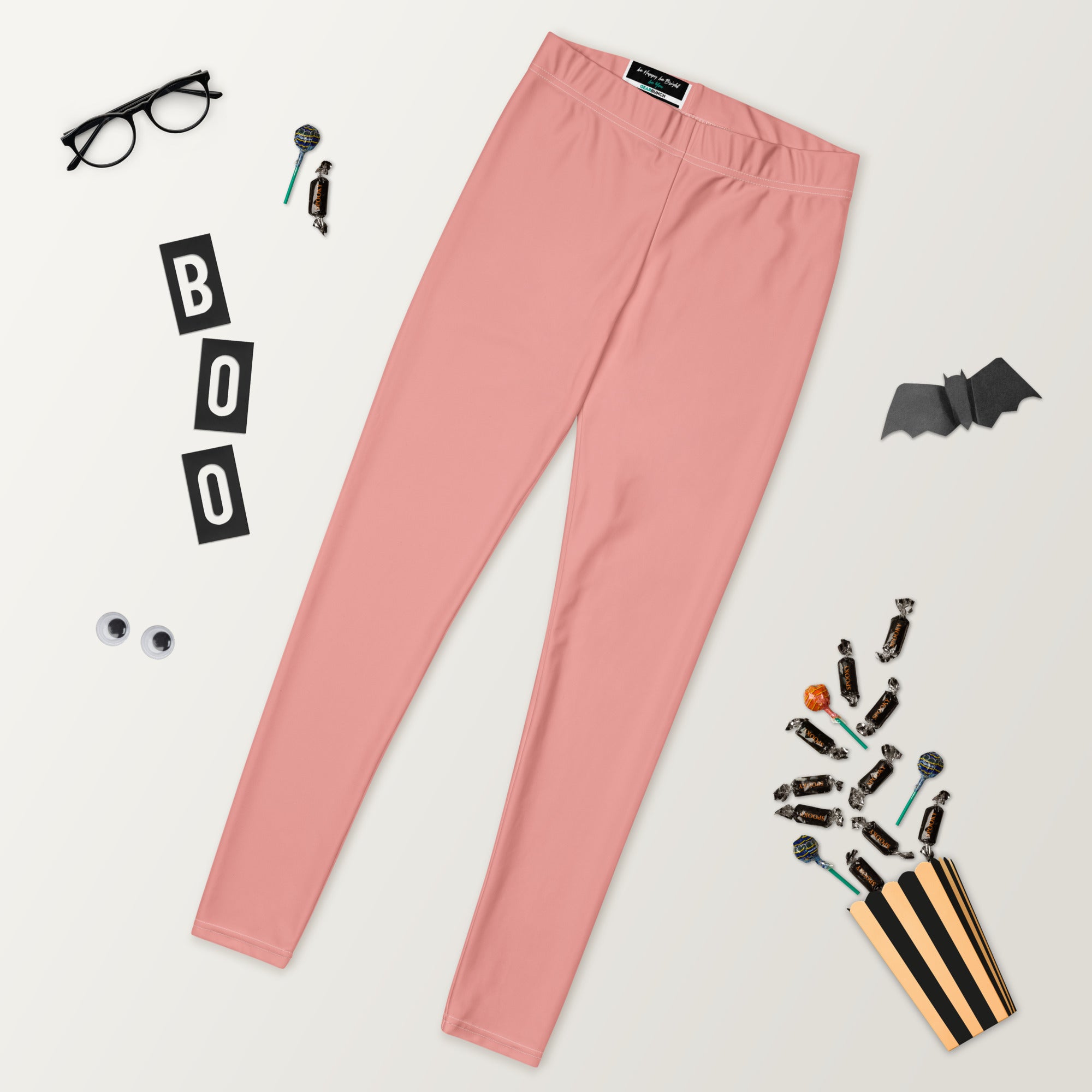 Solid Soft Coral Kids Leggings | GearBunch