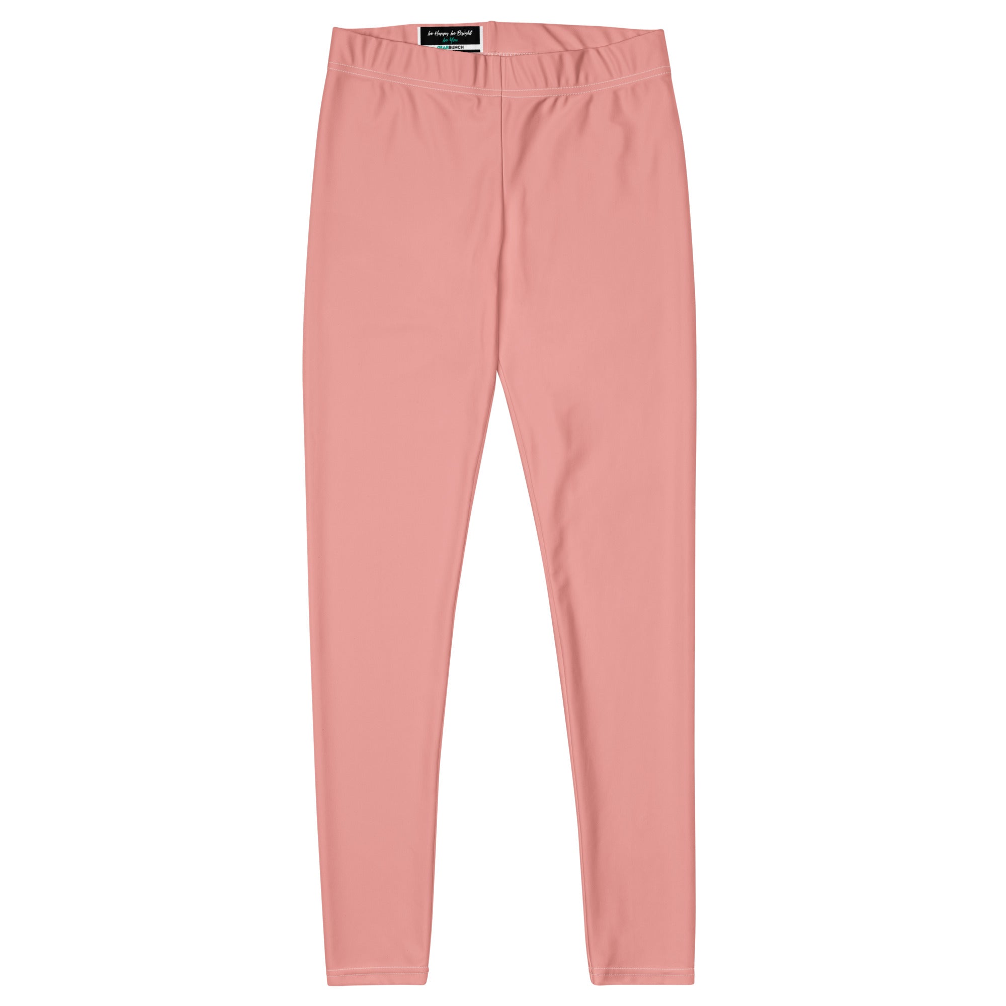 Solid Soft Coral Kids Leggings | GearBunch