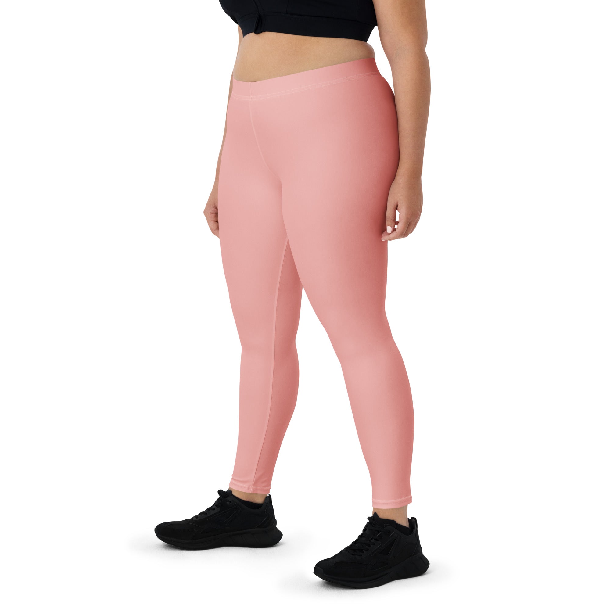 Solid Soft Coral Kids Leggings | GearBunch