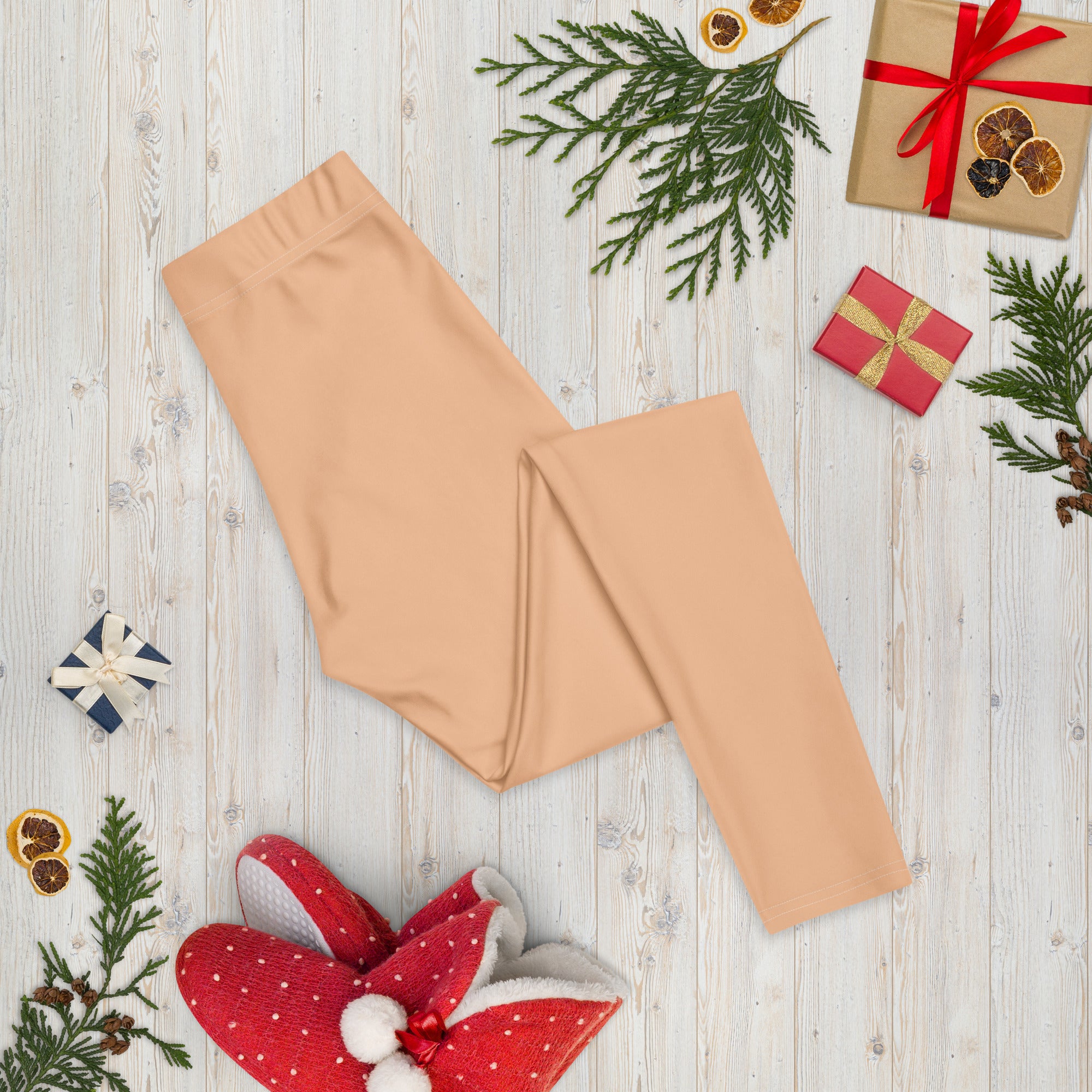 Solid Apricot Kids Leggings | GearBunch
