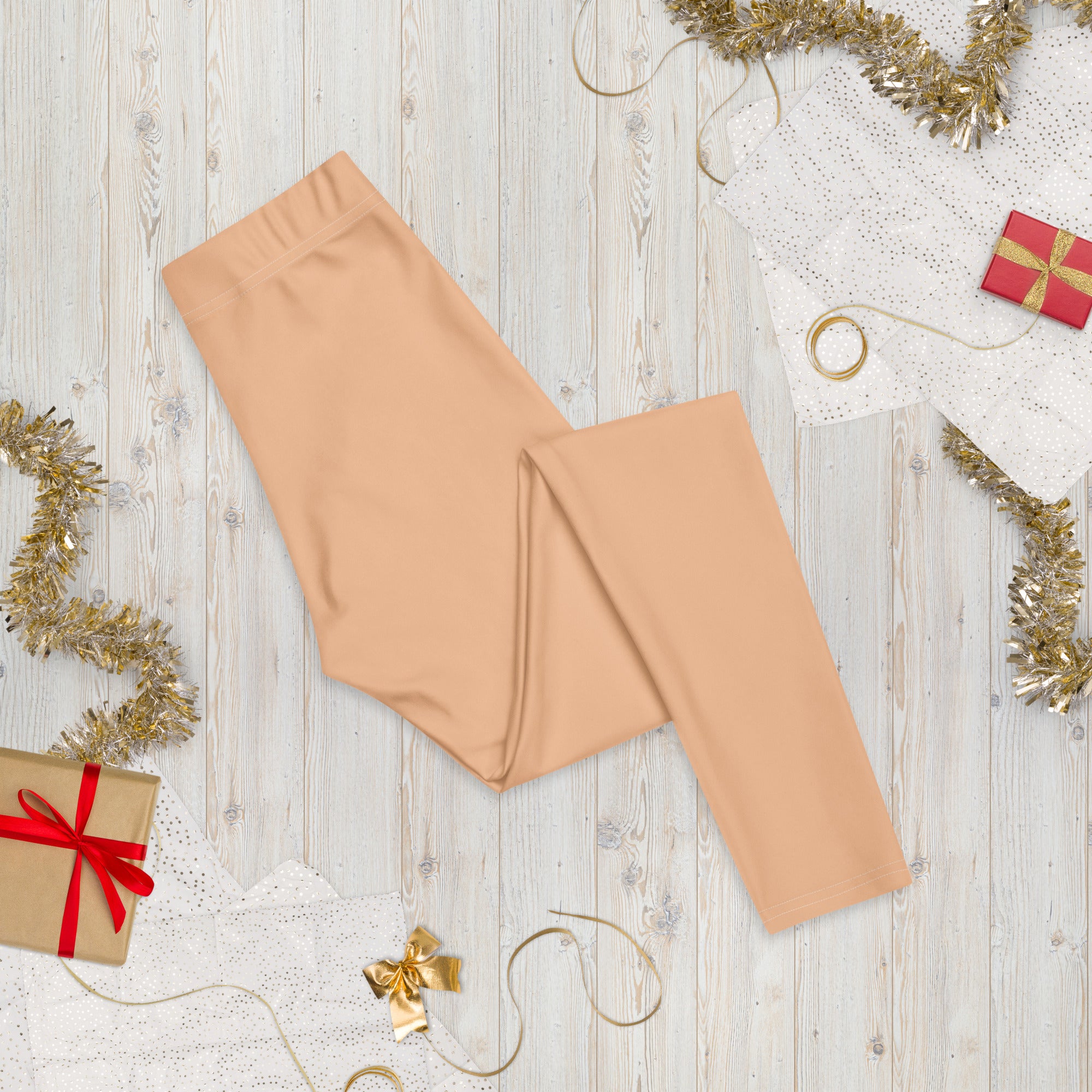 Solid Apricot Kids Leggings | GearBunch